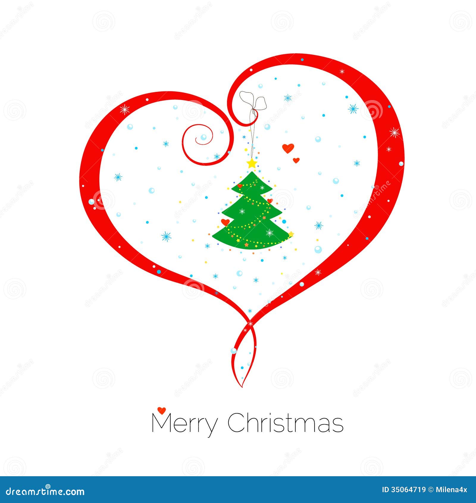 Christmas card with love stock vector. Illustration of pendant - 35064719