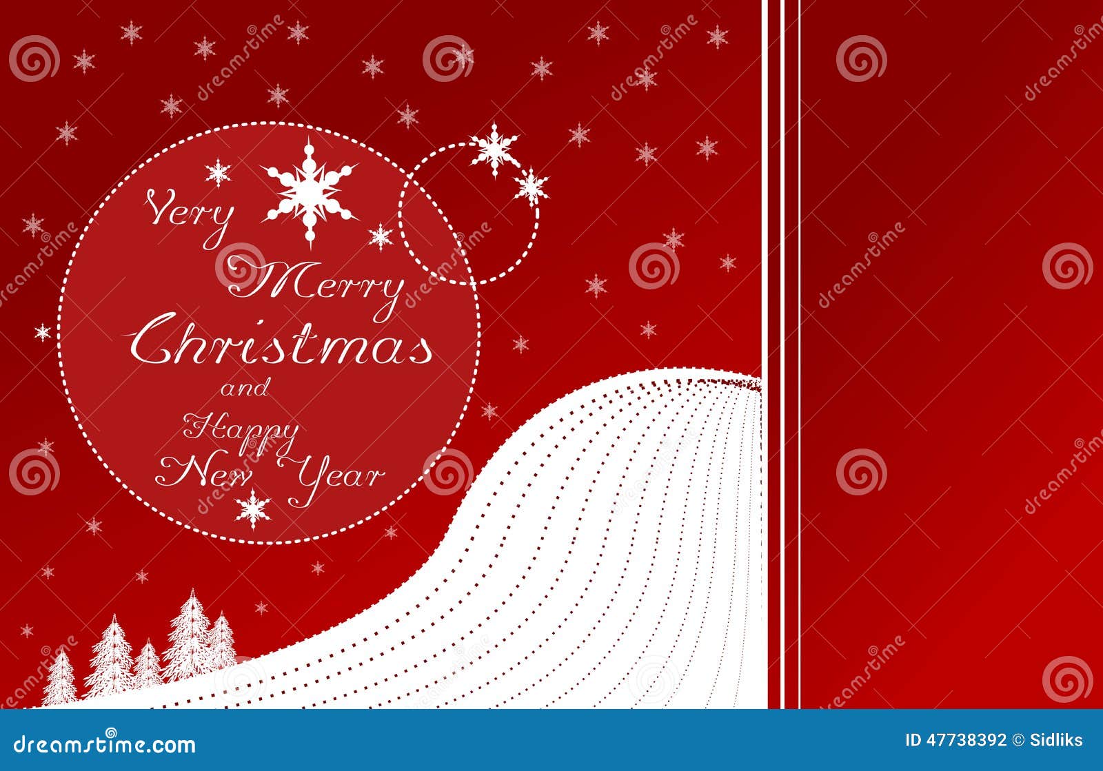 Christmas card stock illustration. Illustration of tree 47738392