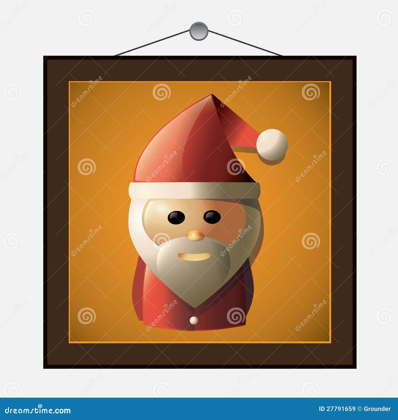 Christmas Card with Santa Claus Stock Vector - Illustration of holiday ...