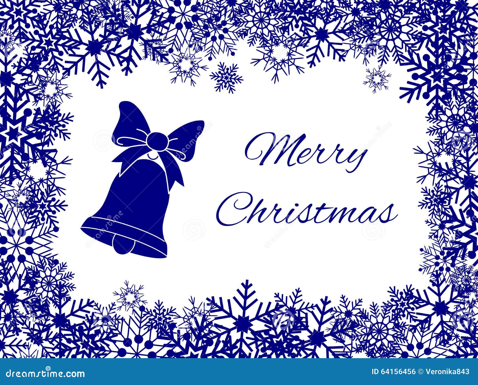 Christmas Card with Snowflakes Stock Vector - Illustration of design ...