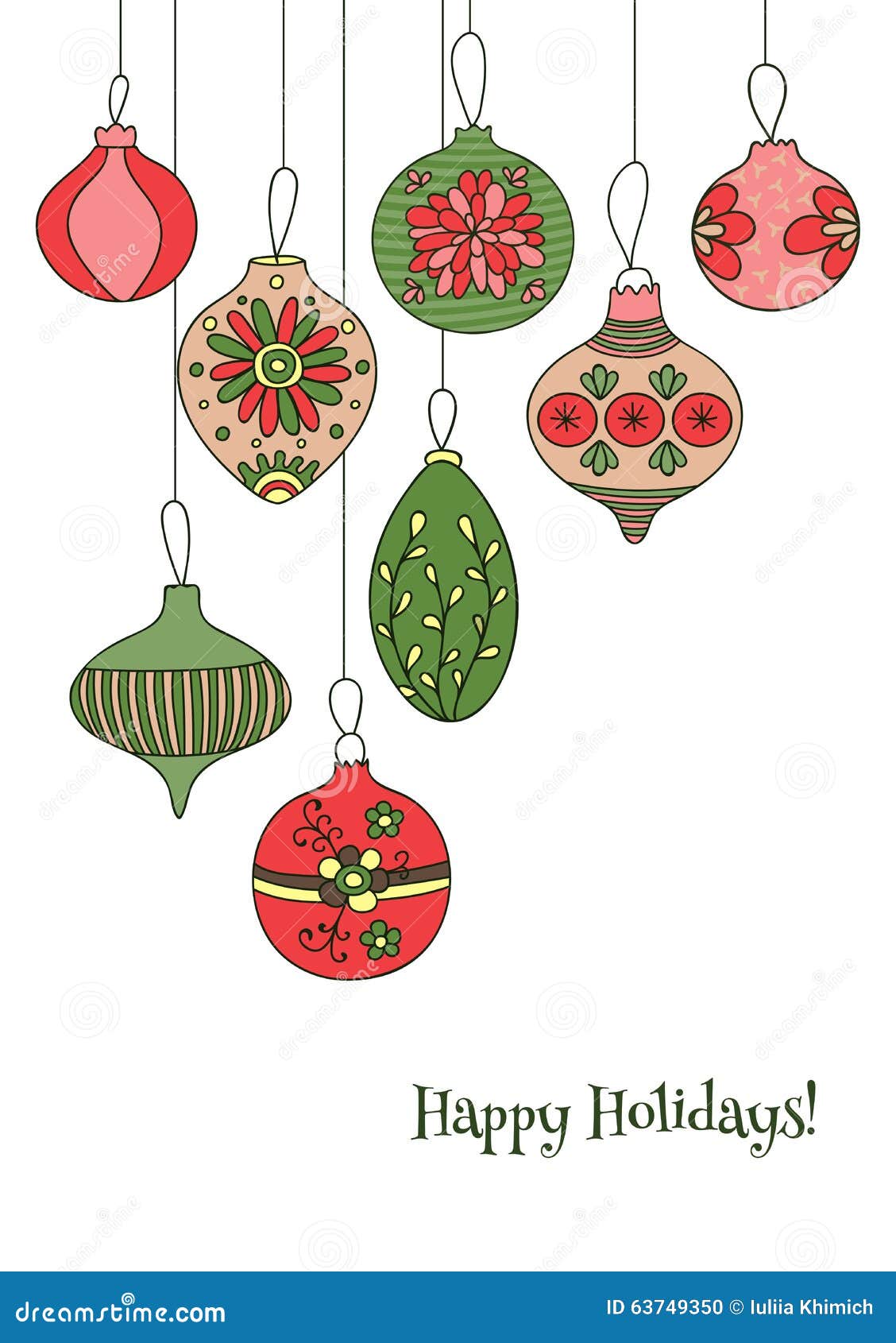 Christmas card template stock vector. Illustration of season - 63749350