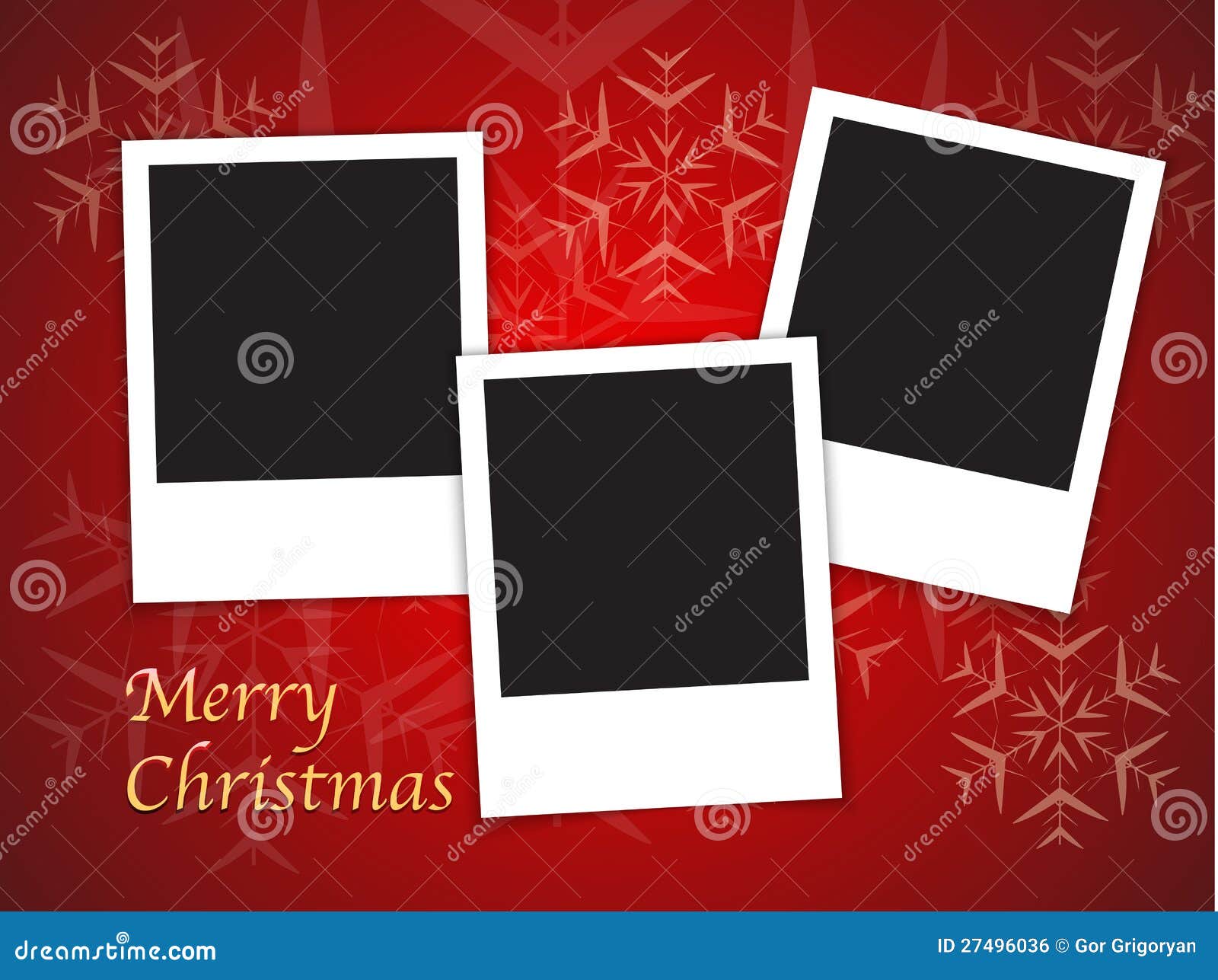 Christmas-Card-Templates-With-Blank-Photo-Frames-Stock-...
