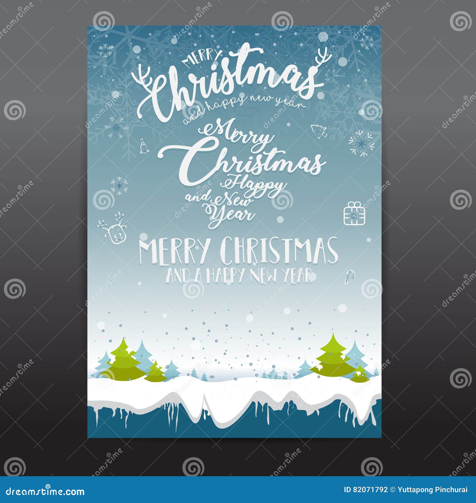 christmas card templates christmas posters set vector illustration