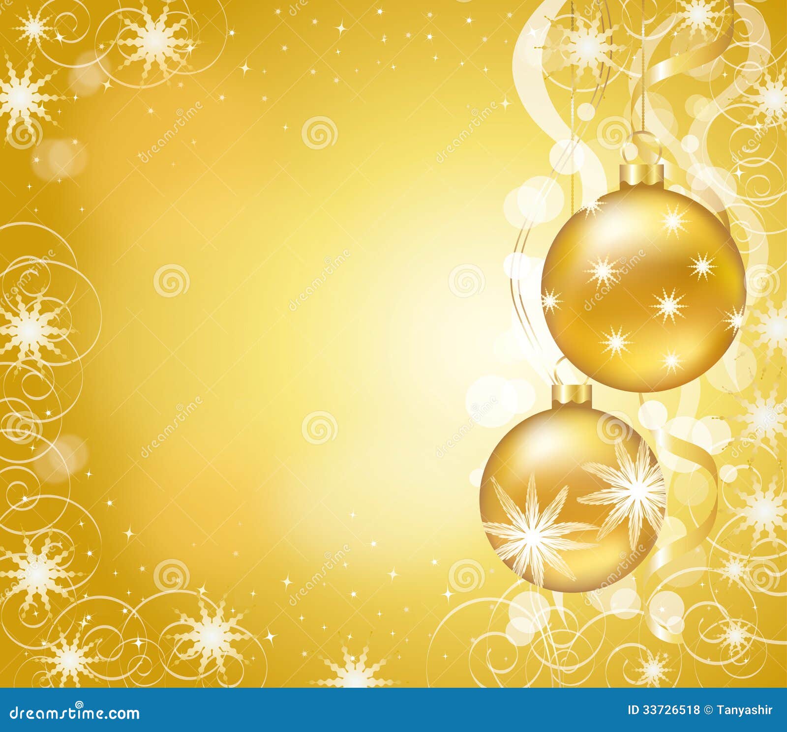 Christmas card stock illustration. Illustration of bauble - 33726518