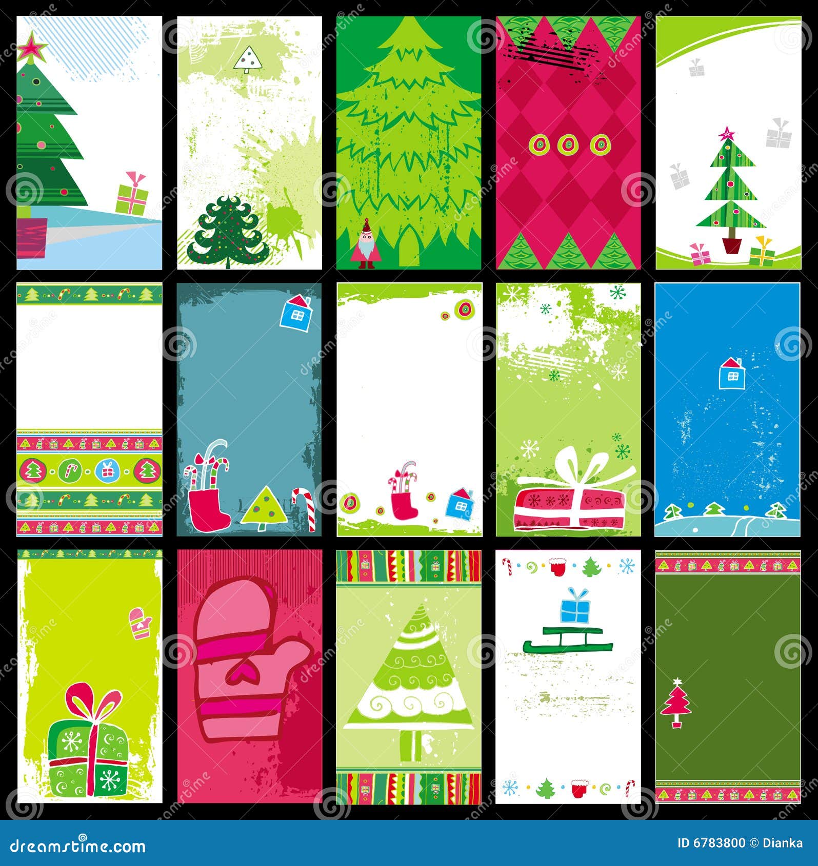 Christmas Cards Templates Stock Vector Illustration Of Corporative 6783800