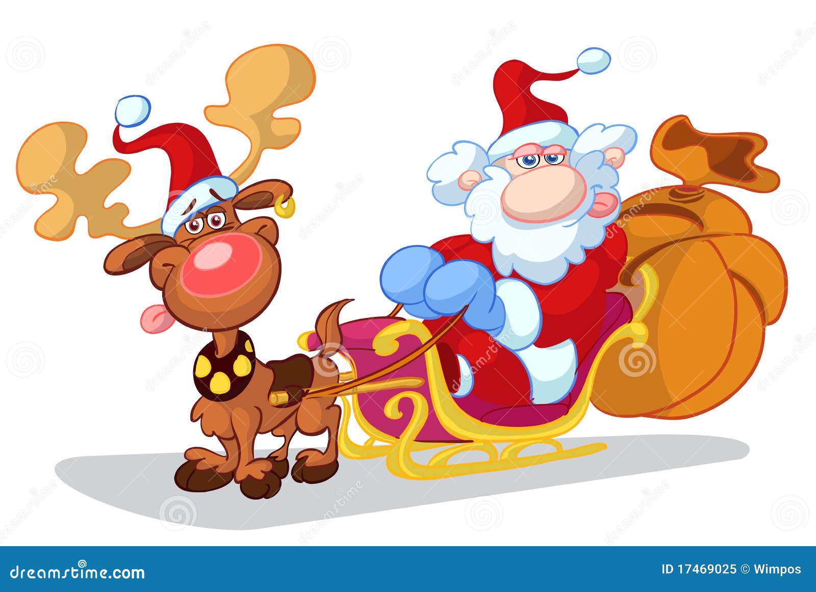 Christmas cartoon stock illustration. Illustration of funny - 17469025