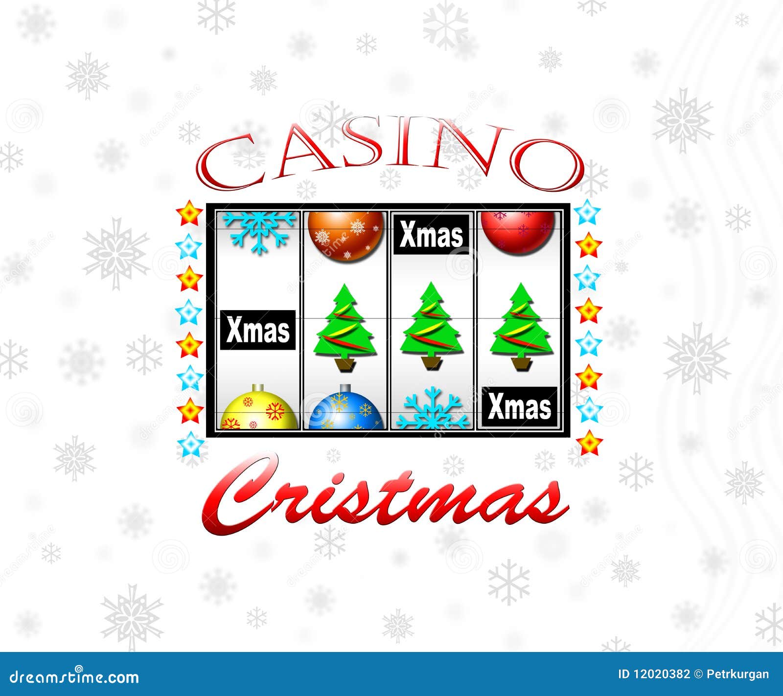 Christmas casino stock illustration. Illustration of fortune 12020382