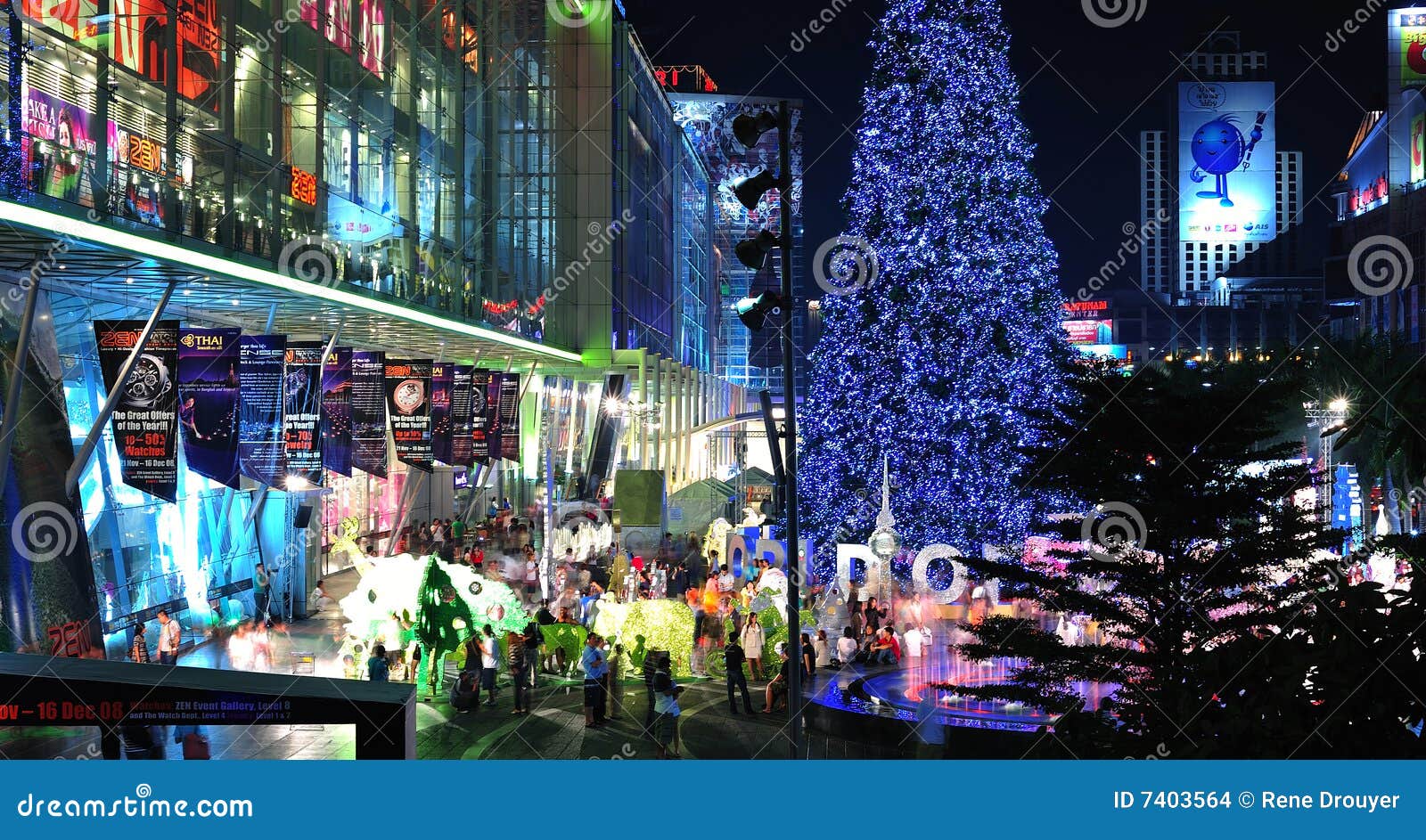 Christmas Celebration At Central World In Bangkok Editorial Stock Image Image Of Christmas Night 7403564