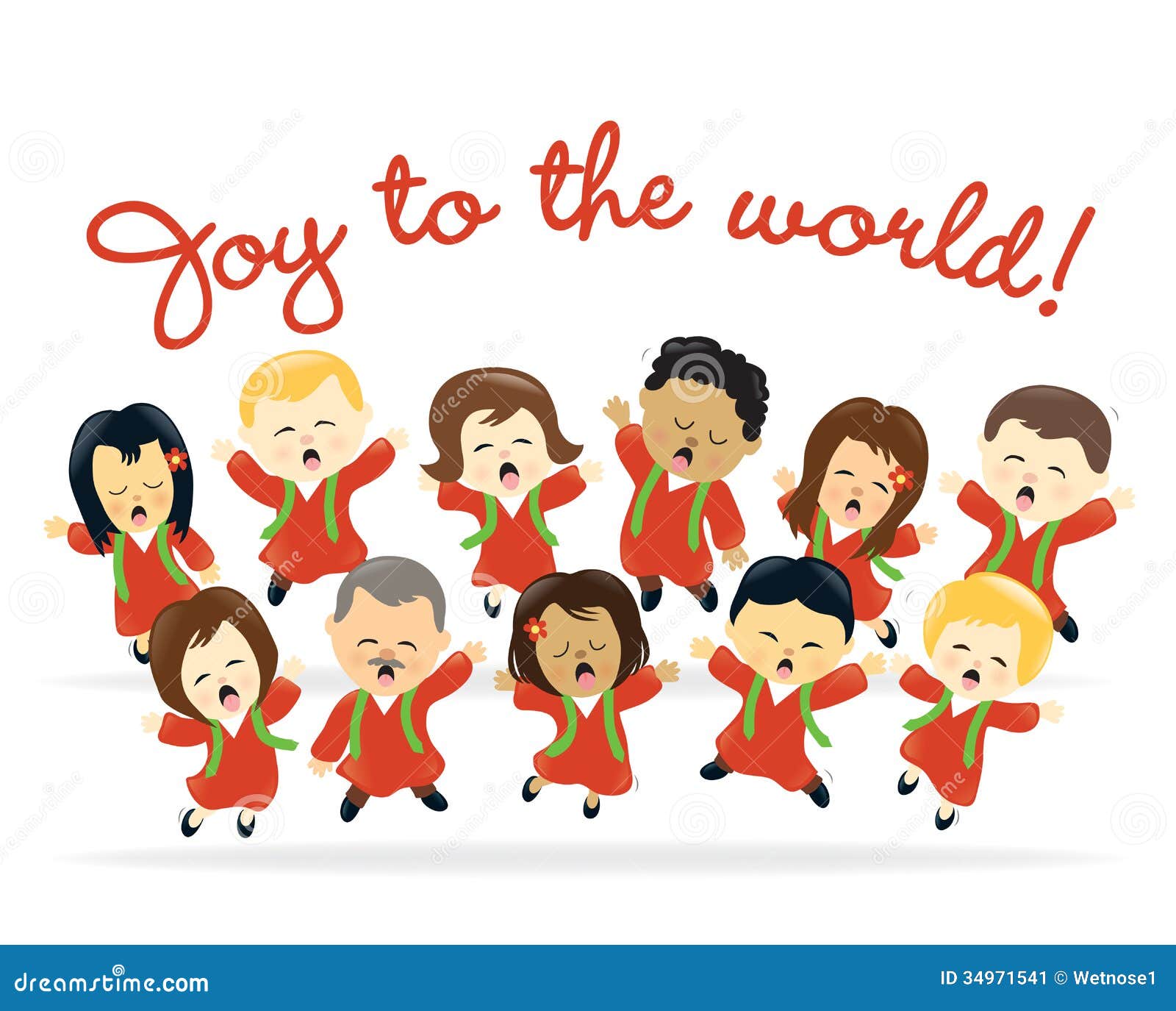 o come little children chorus clipart