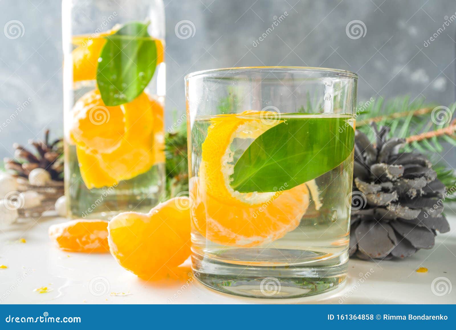 Christmas Clementine and Ginger Gin Stock Photo Image of liqueur