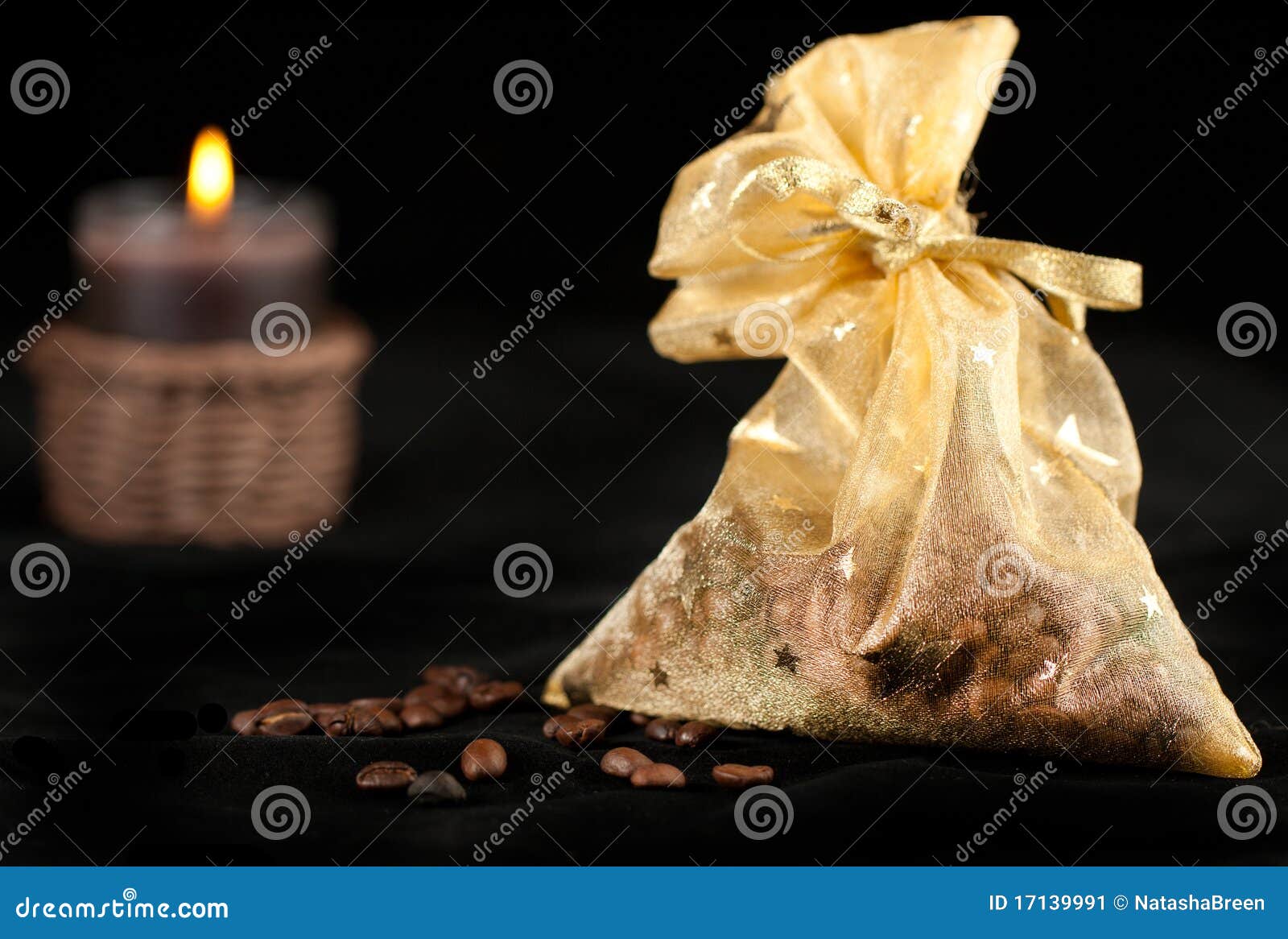 Christmas coffee beans stock image. Image of blur, light - 17139991