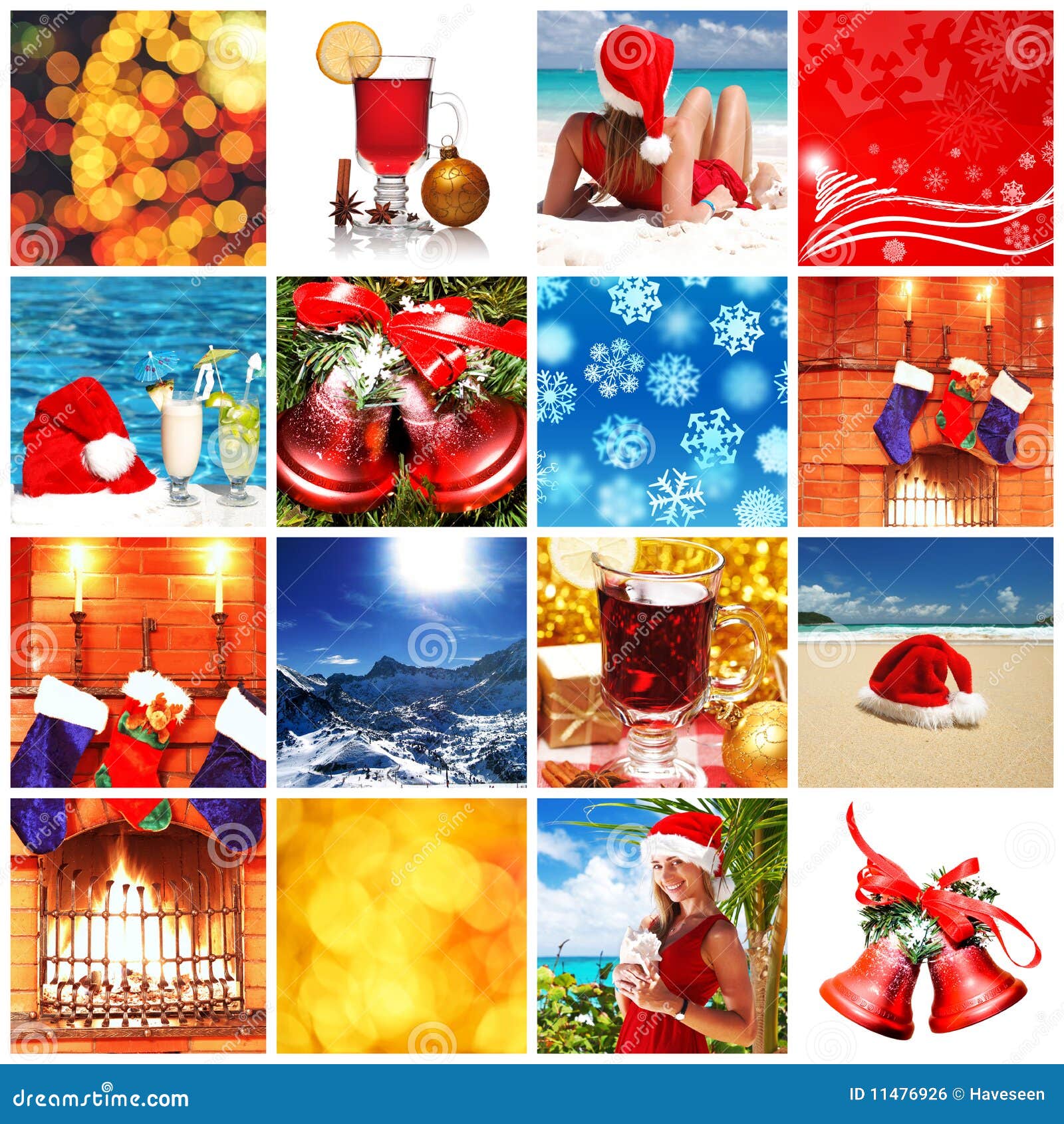 Christmas collage stock illustration. Illustration of santa 11476926 Christmas Collage