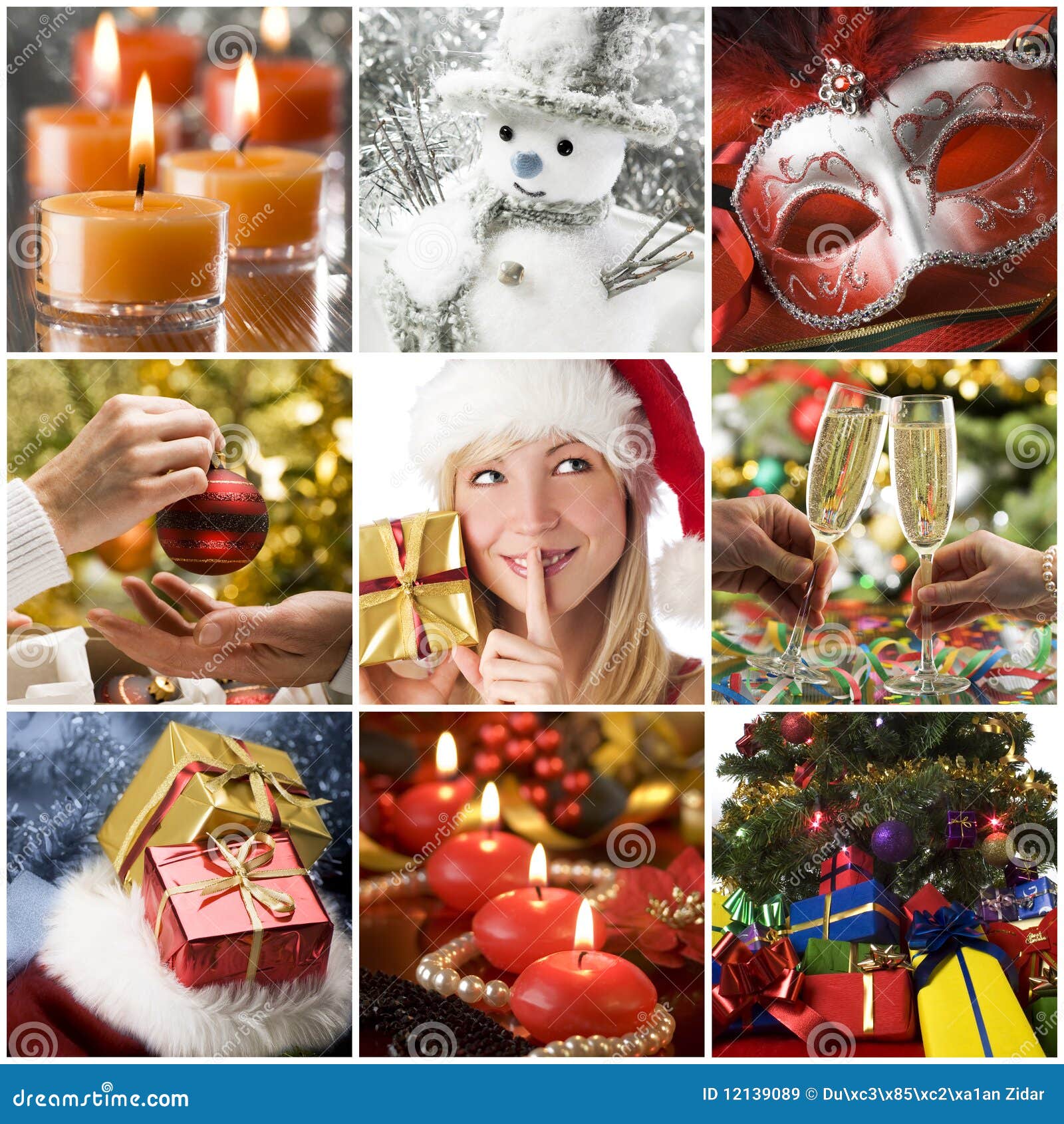 Christmas collage stock image. Image of tree, seasonal 12139089 Christmas Collage