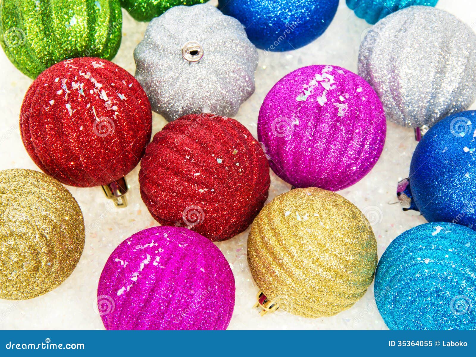 Christmas colorful balls stock image. Image of glitter - 35364055