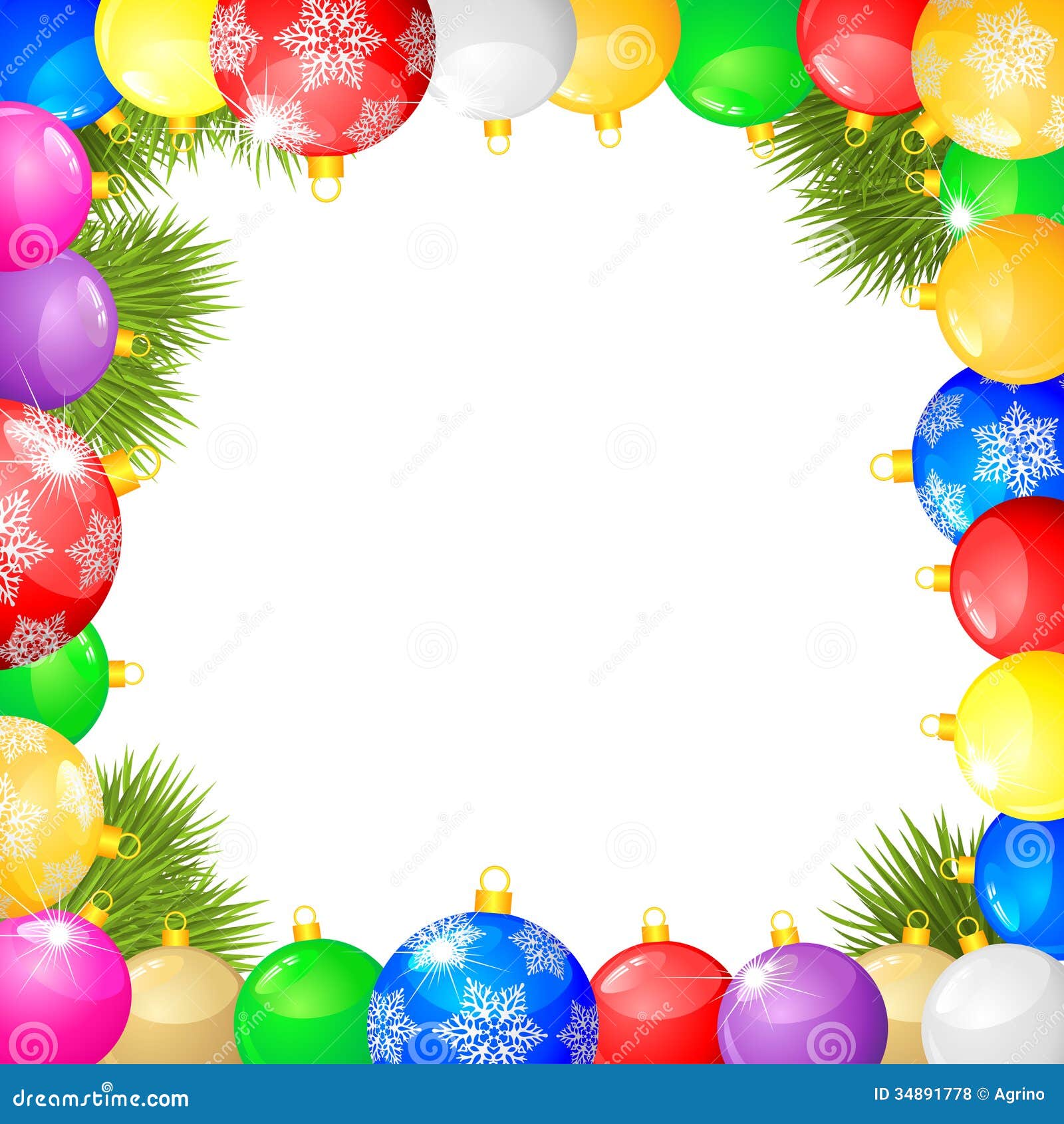 Christmas Congratulations Frame Stock Vector - Image: 34891778