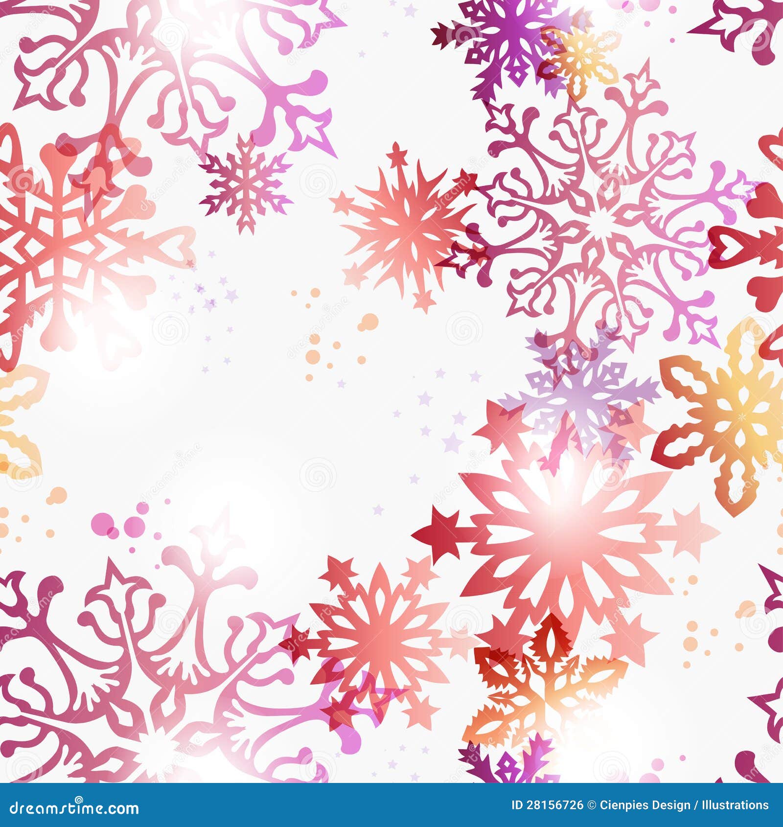 Christmas Contemporary Snowflakes Pattern Royalty Free 