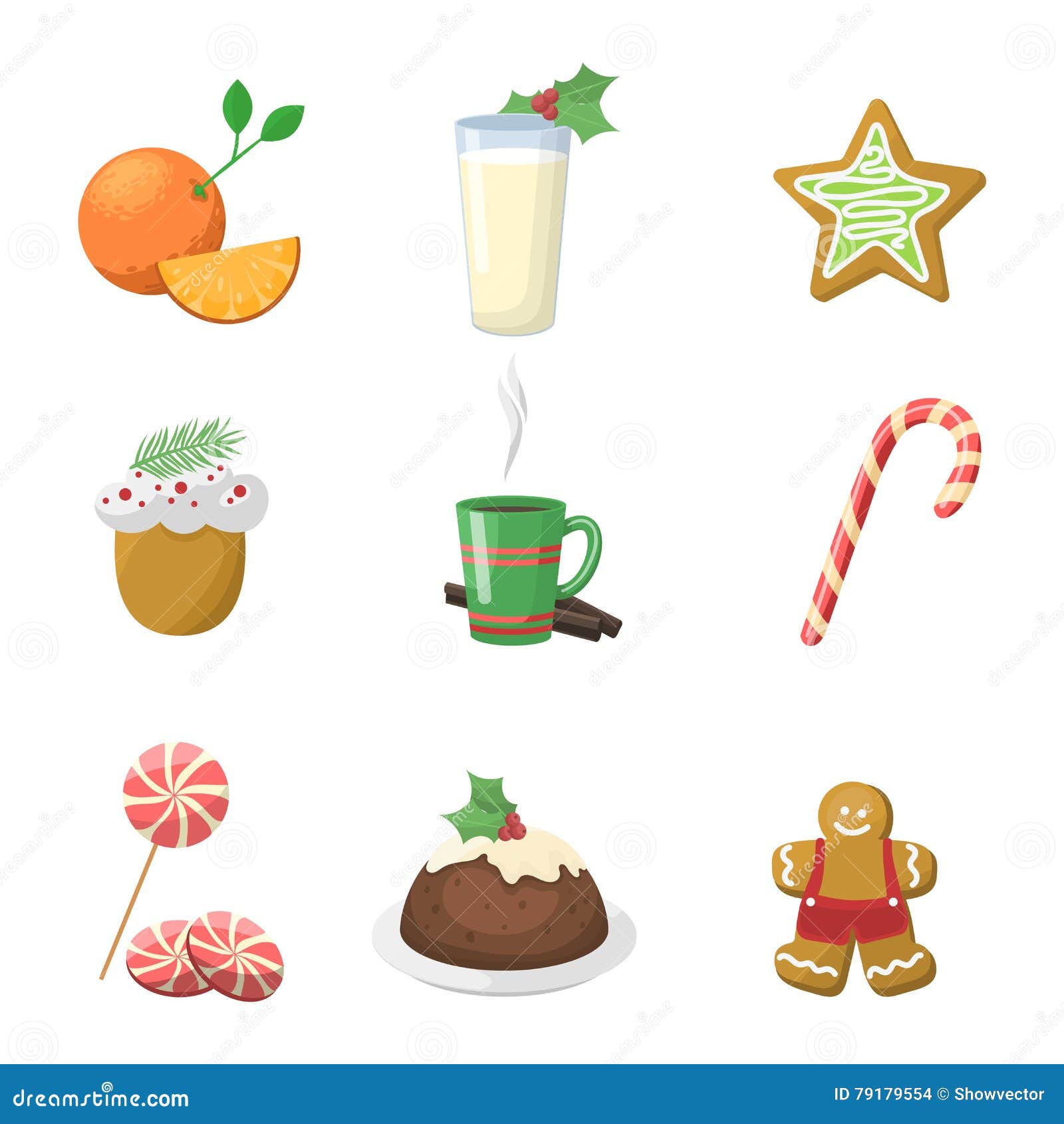 Christmas Cookie Cake Vector Icon Stock Vector - Illustration of food ...