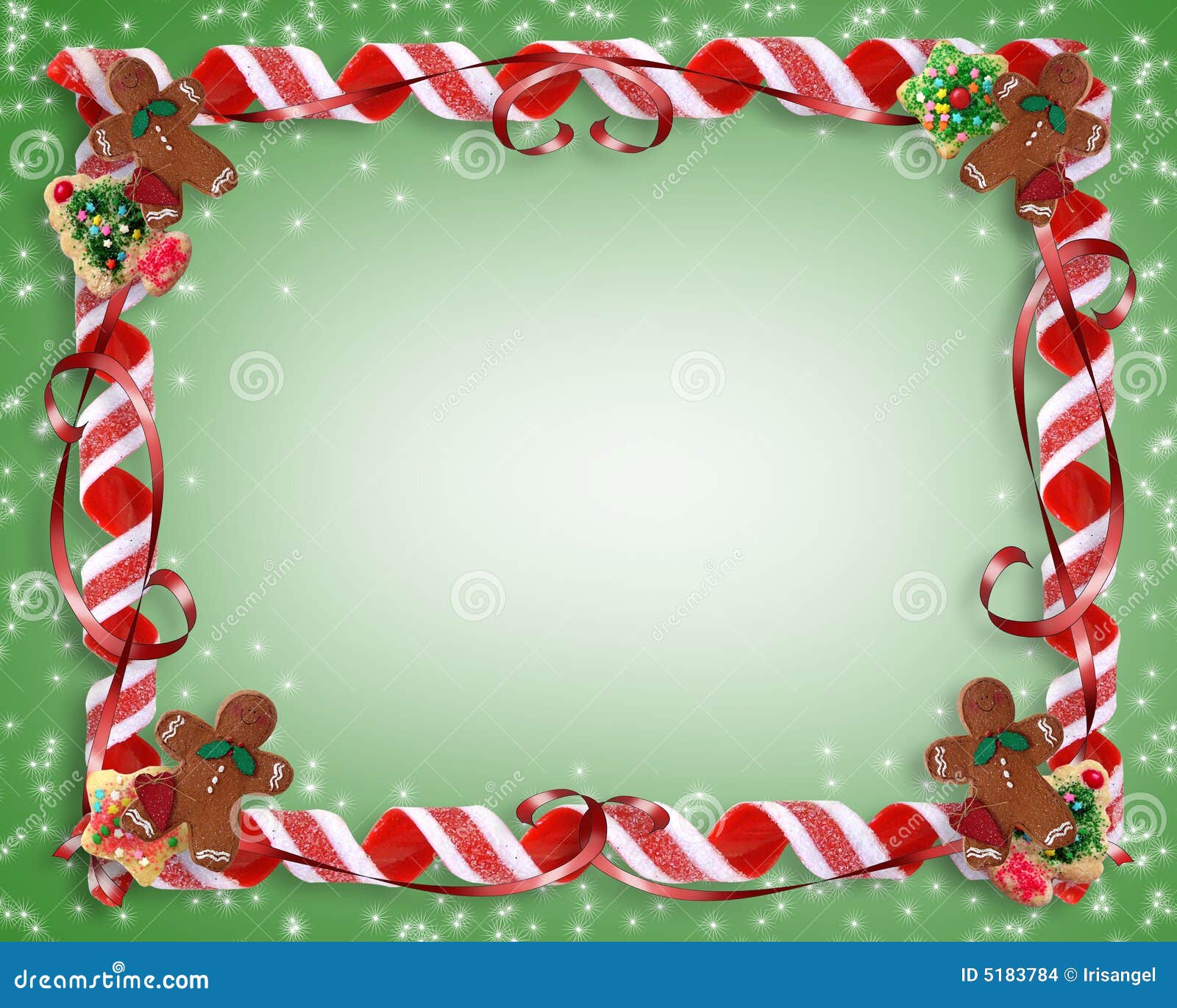 Christmas Cookies And Candy Frame Stock Images Image 5183784