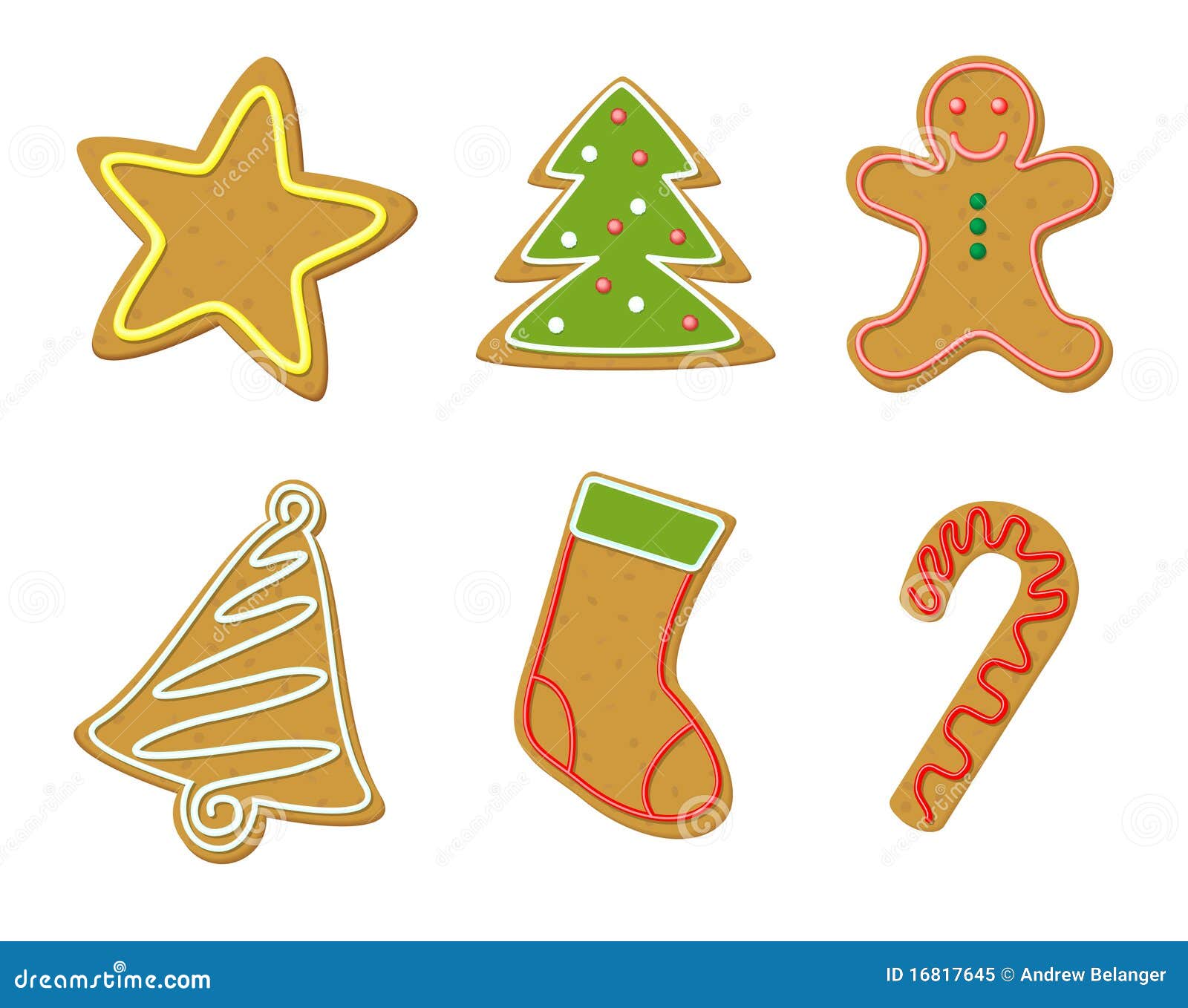 Christmas Cookies Shapes stock illustration. Illustration of outline