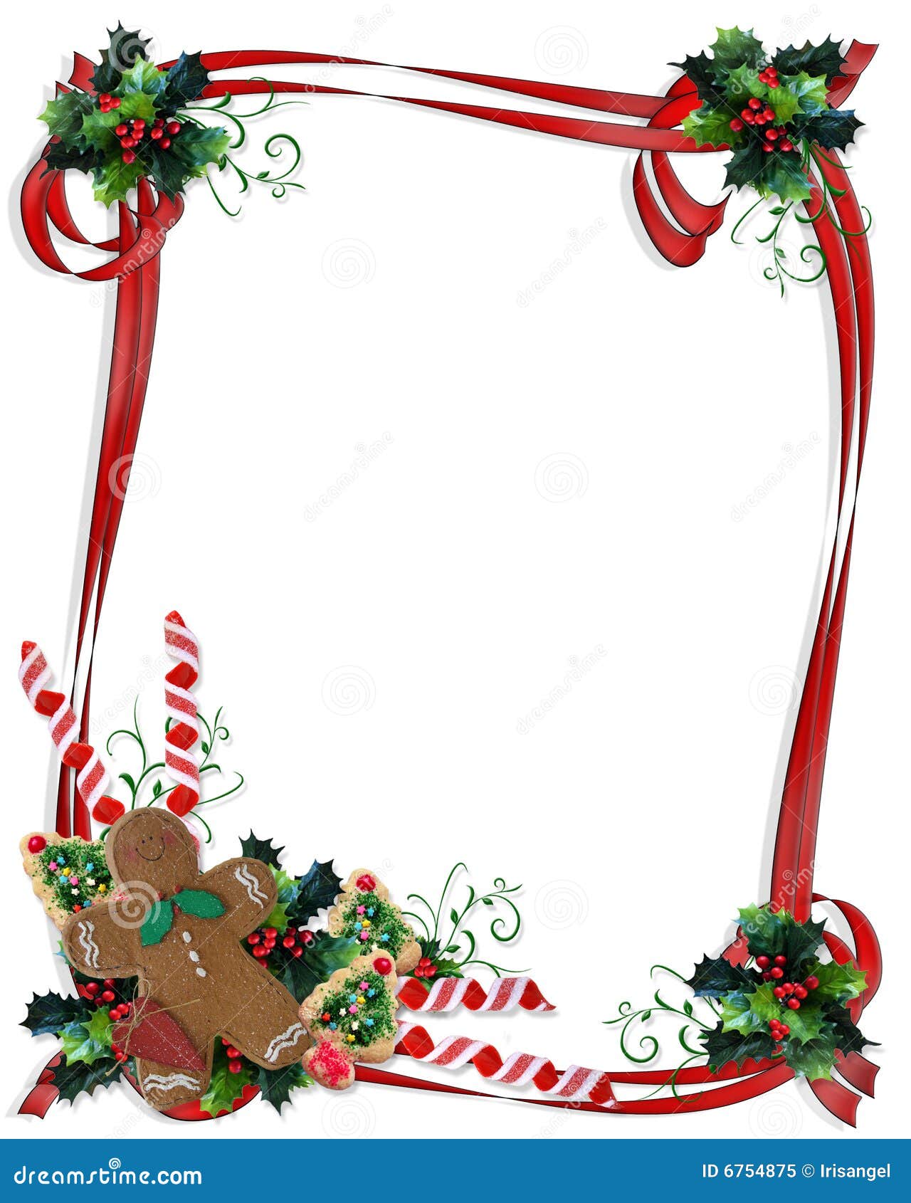 Christmas Cookies And Treats Border Stock Illustration 