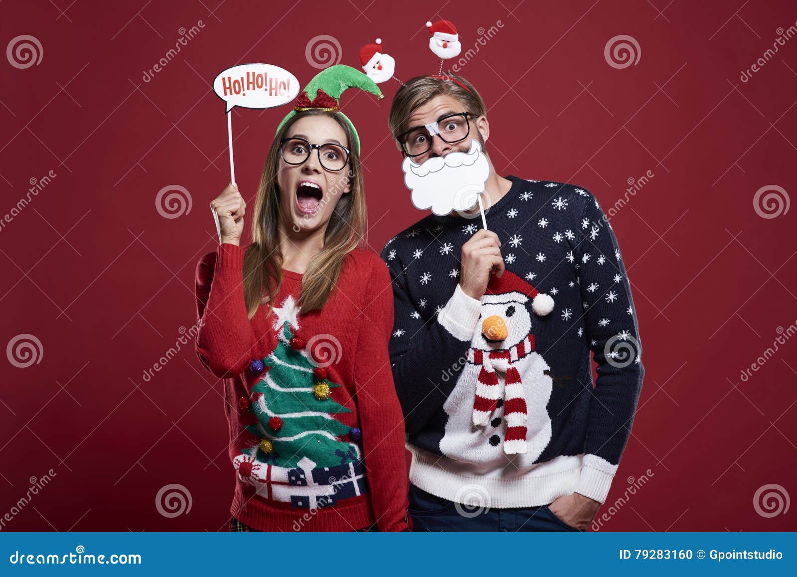 Christmas couple stock photo. Image of fashioned, shot - 79283160