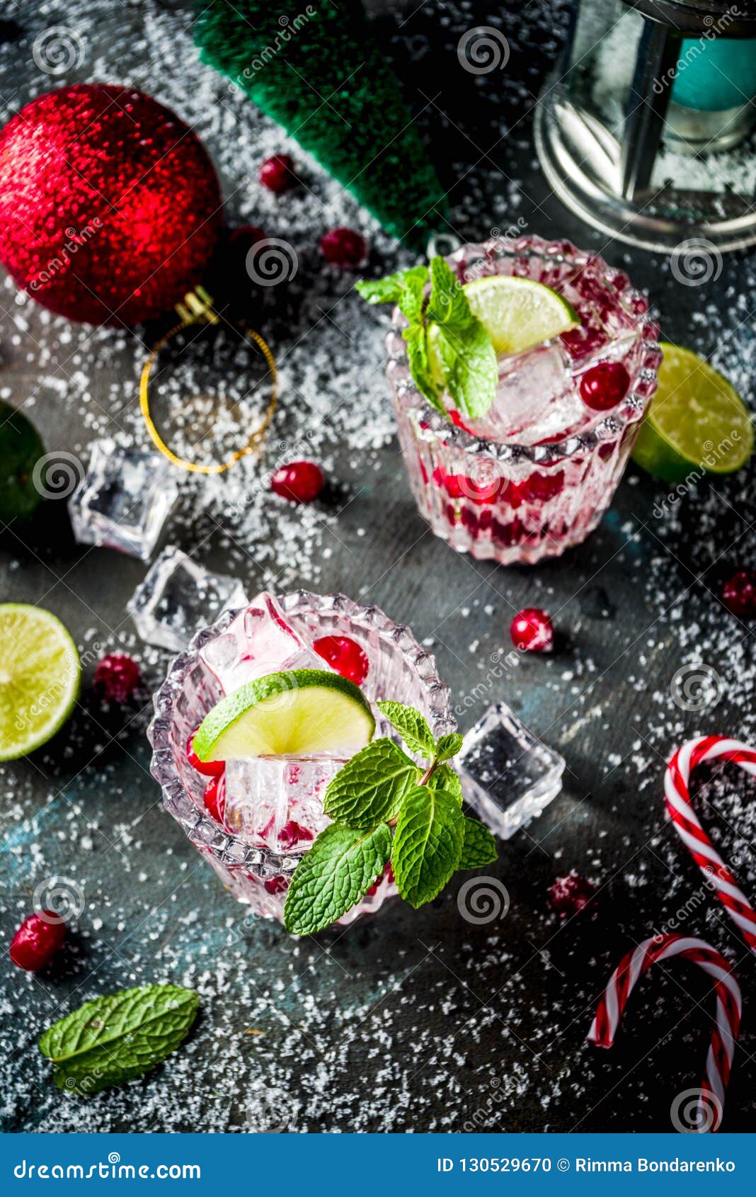 Christmas Cranberry Cocktail Stock Photo - Image of food, juice: 130529670