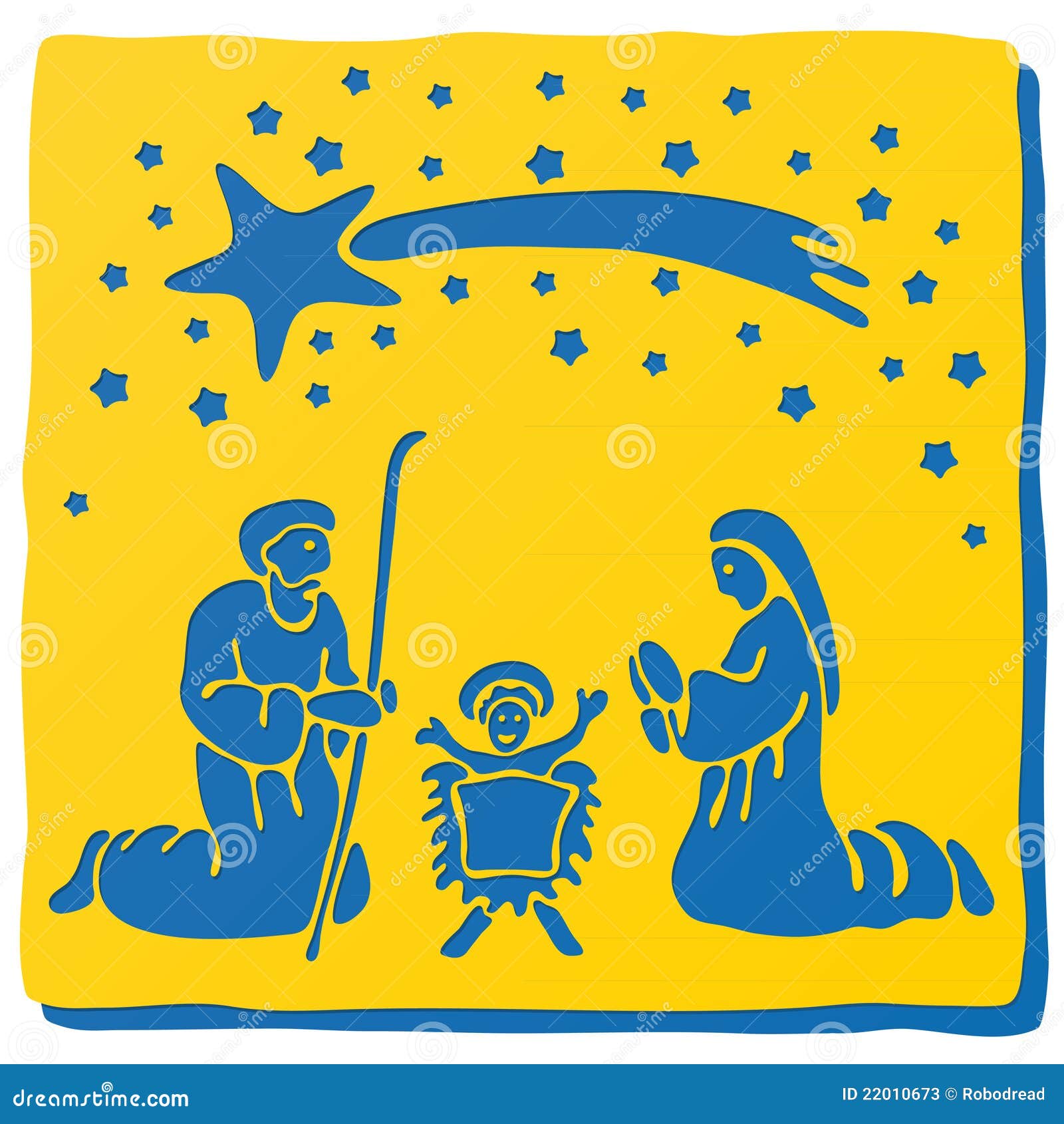 Christmas crib stock vector. Illustration of decor, church 22010673