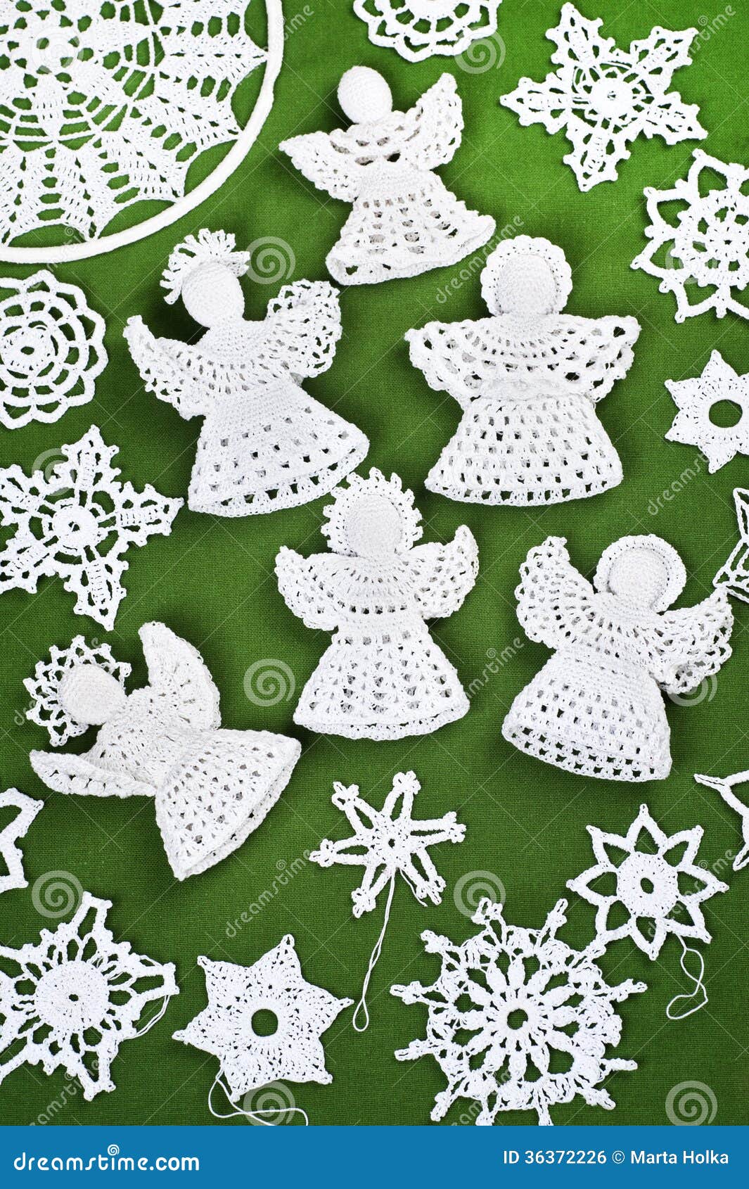 Christmas Crochet Decorations Stock Photo - Image: 36372226