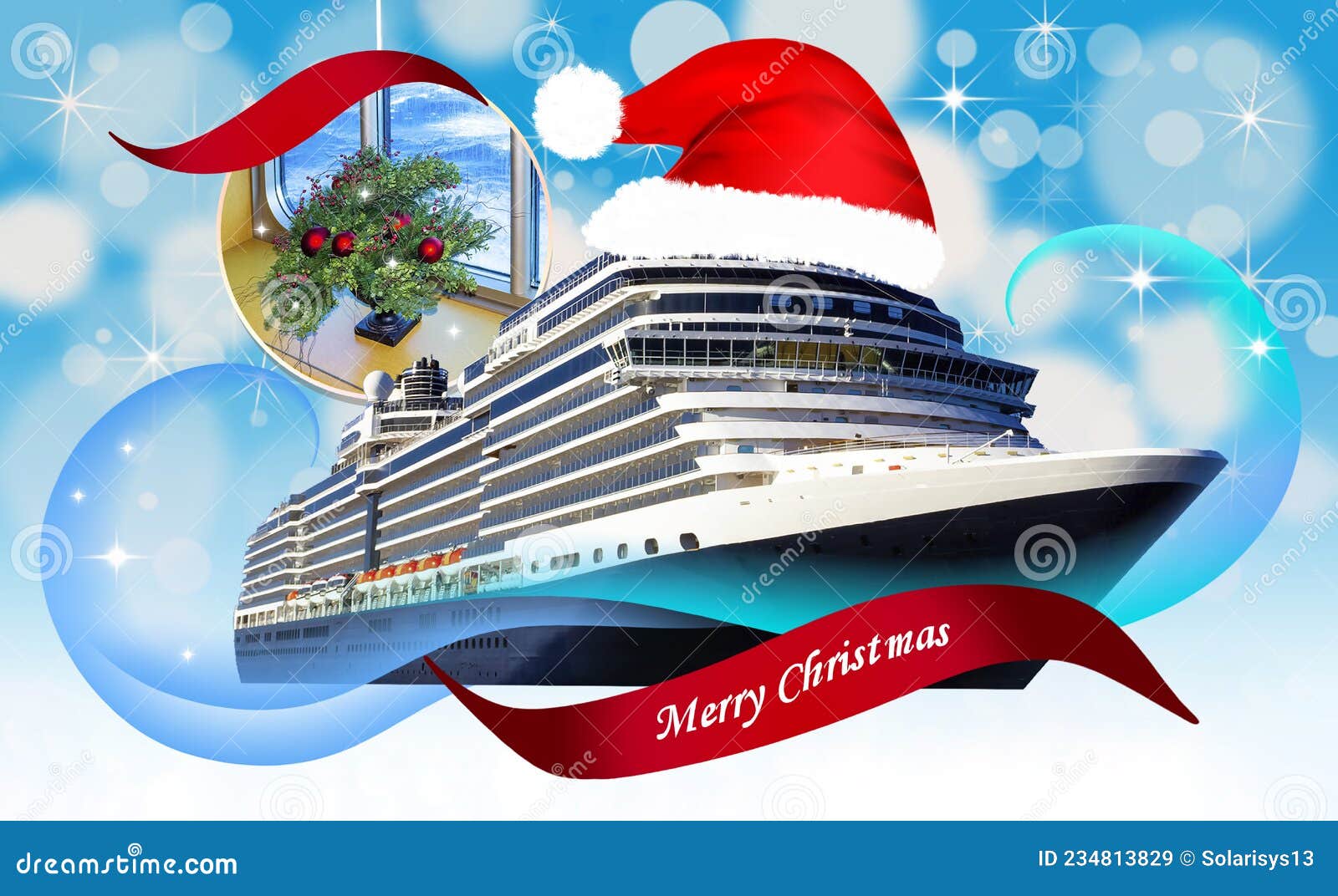 Christmas Cruise and Travel Vacation Concept Stock Image Image of