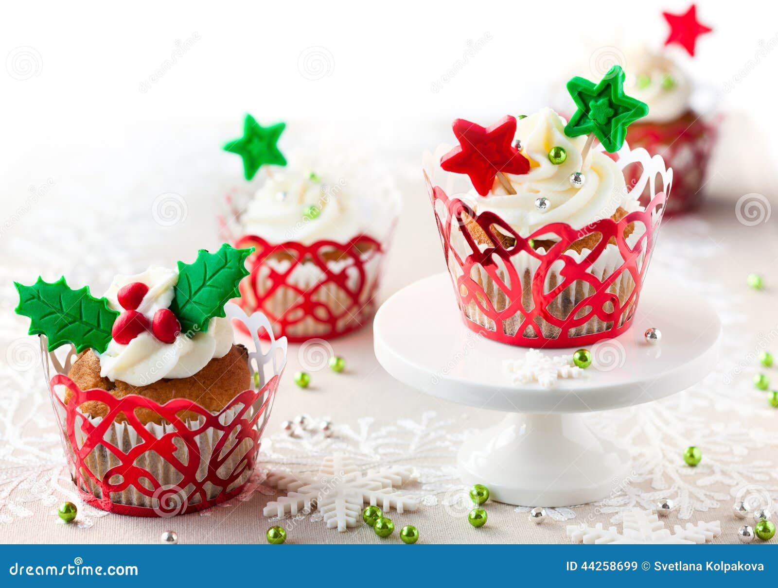 Christmas Cupcakes Stock Photo - Image: 44258699