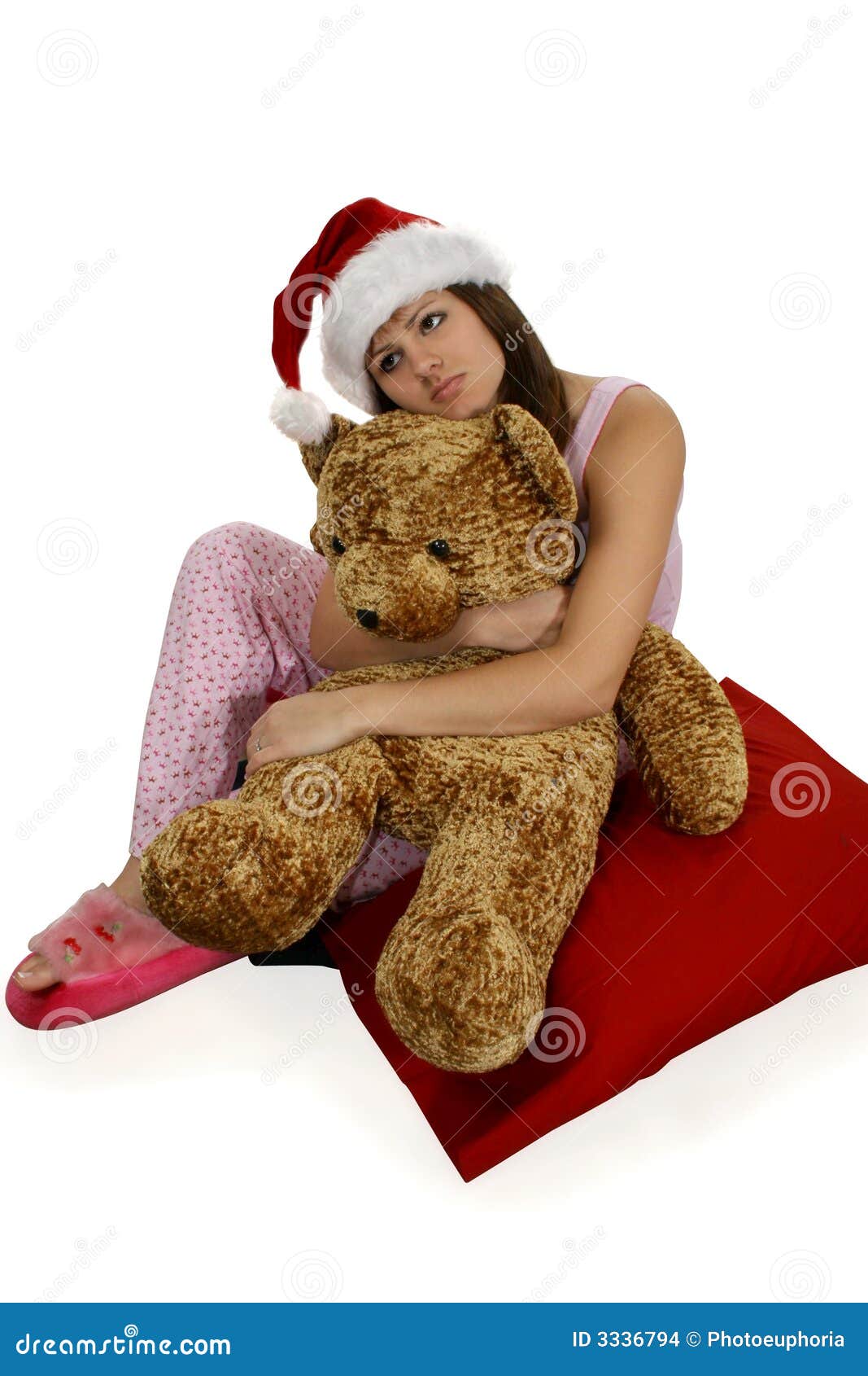 Christmas Day Dreaming stock photo. Image of upset, pajamas 3336794
