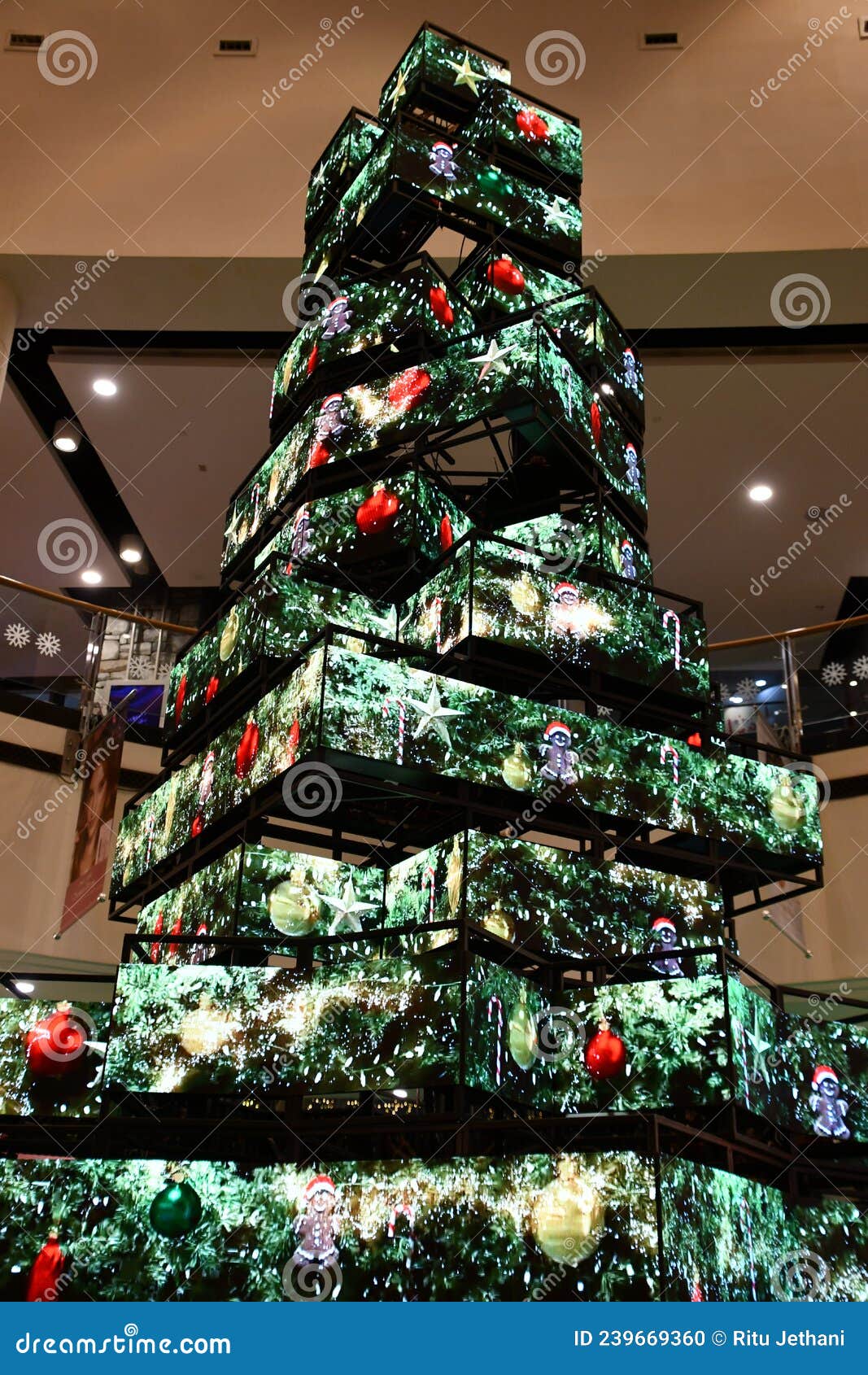 Christmas Decor at Mall of the Emirates in Dubai, UAE Editorial Image