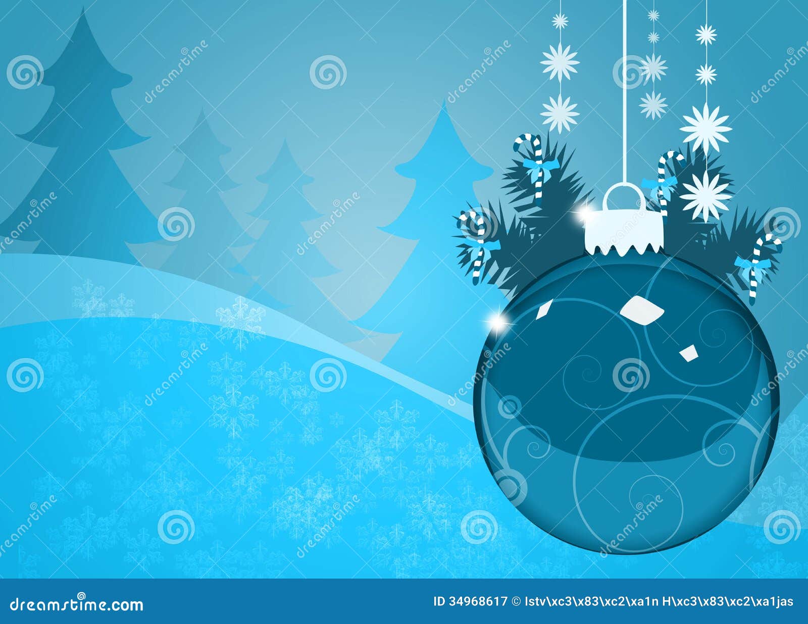 Christmas Decoration Background Stock Illustration - Illustration of flyer,  candy: 34968617