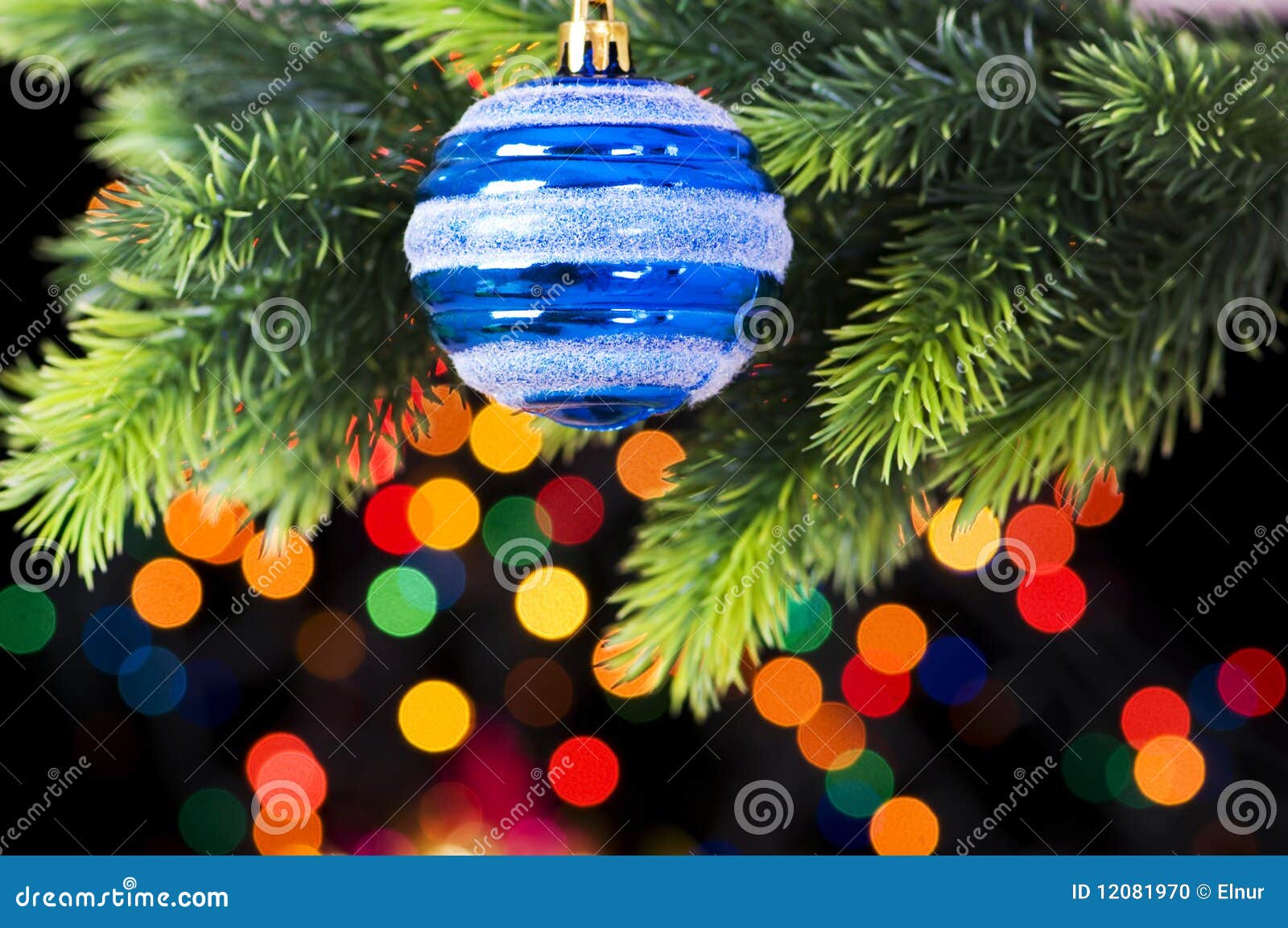 Christmas Decoration and Blurred Lights Stock Photo - Image of ...