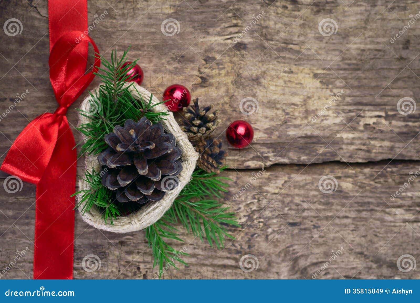 Christmas decoration stock image. Image of green, wicker - 35815049