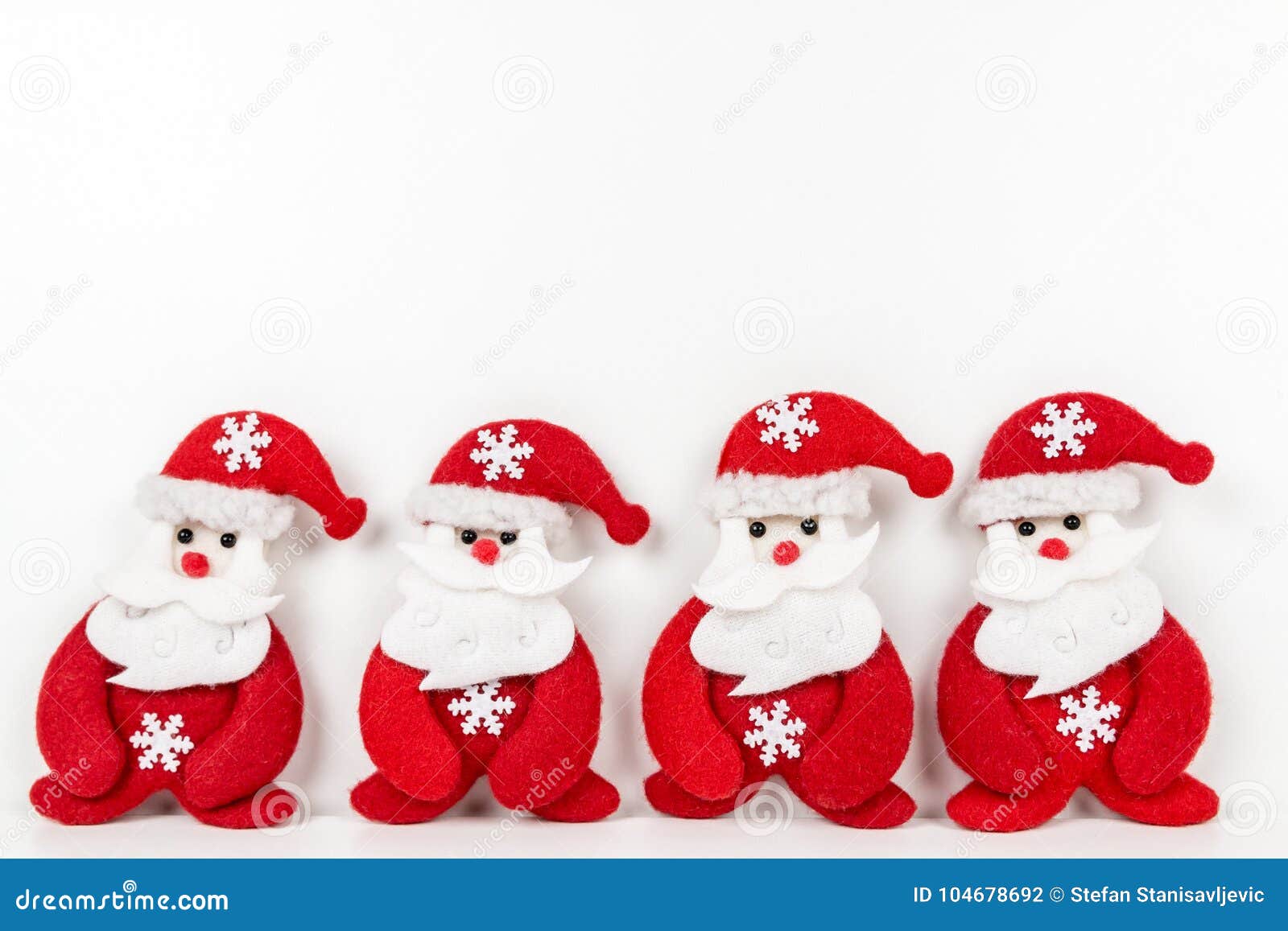 Santa Claus on White Background Stock Photo - Image of celebrate ...