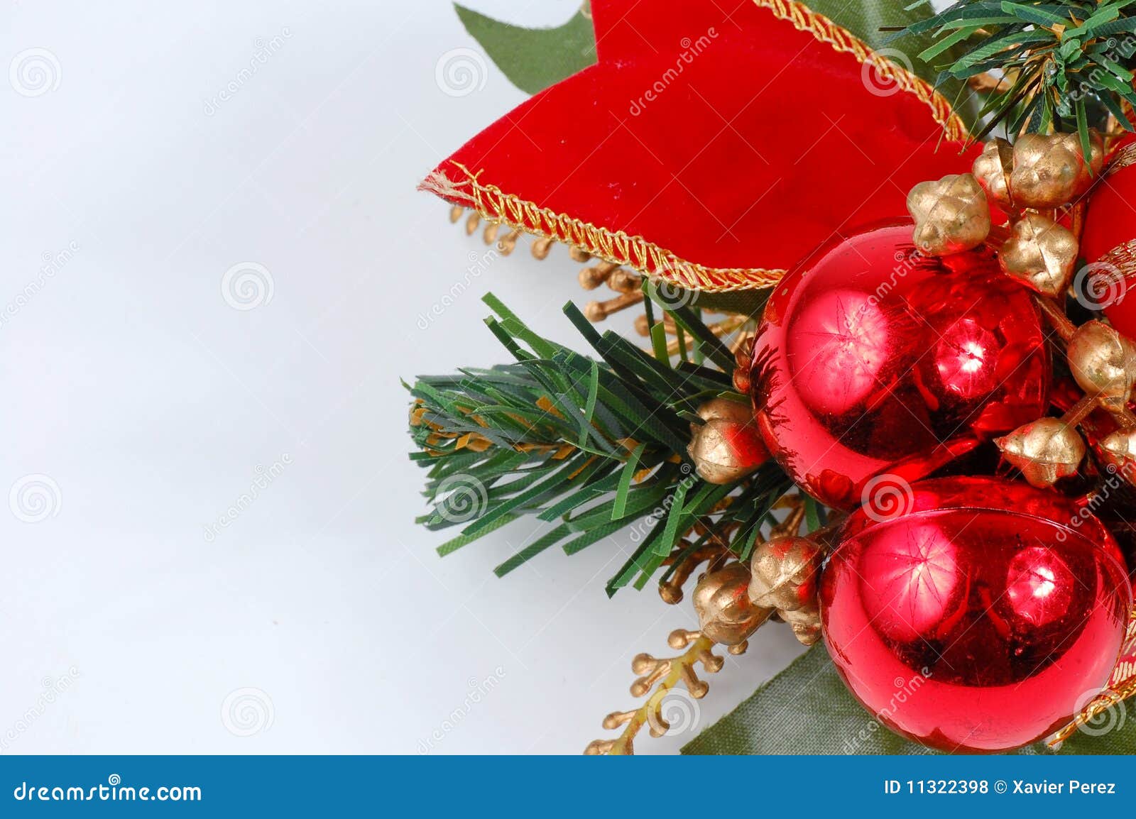 Christmas Decoration Isolated on White Backgro Stock Photo - Image of ...