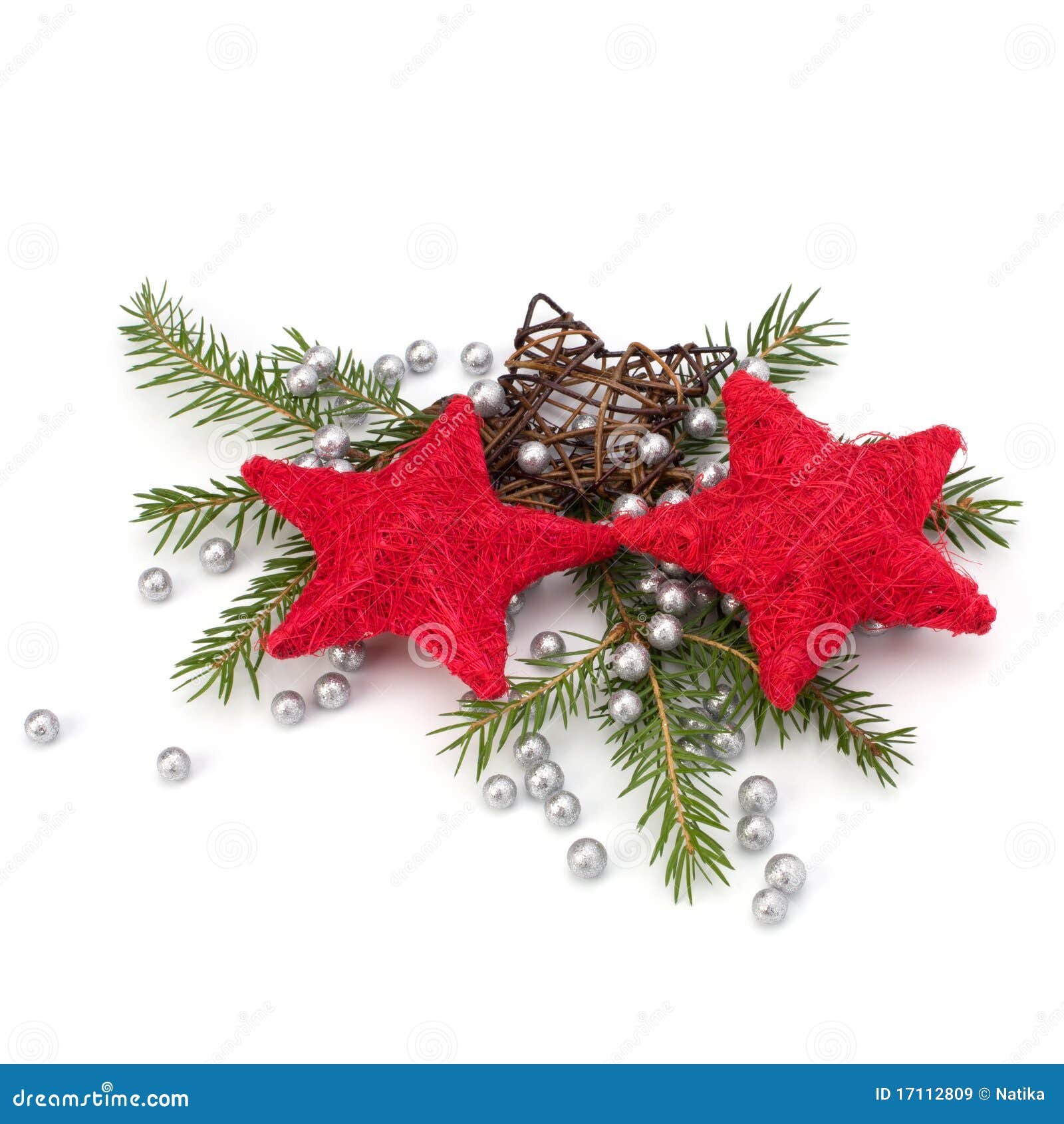 Christmas Decoration Isolated on White Background Stock Image - Image ...