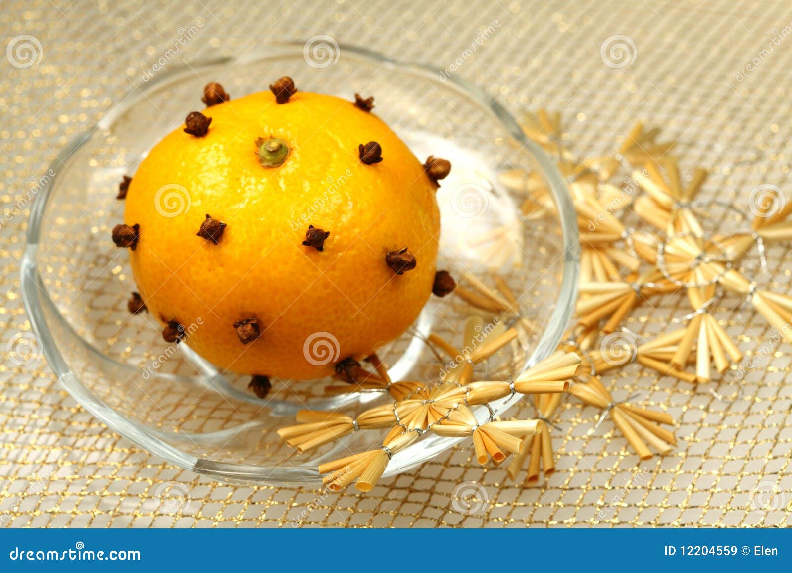 Christmas Decoration Mandarin Aromatizer Stock Image Image of