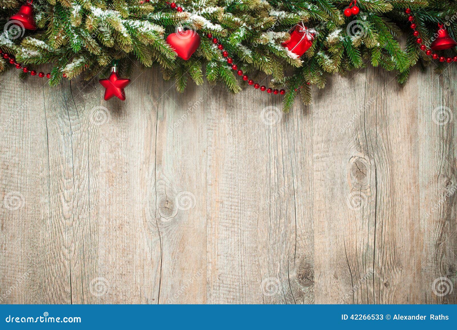 Christmas Decoration Over Wooden Background Stock Image - Image of ...