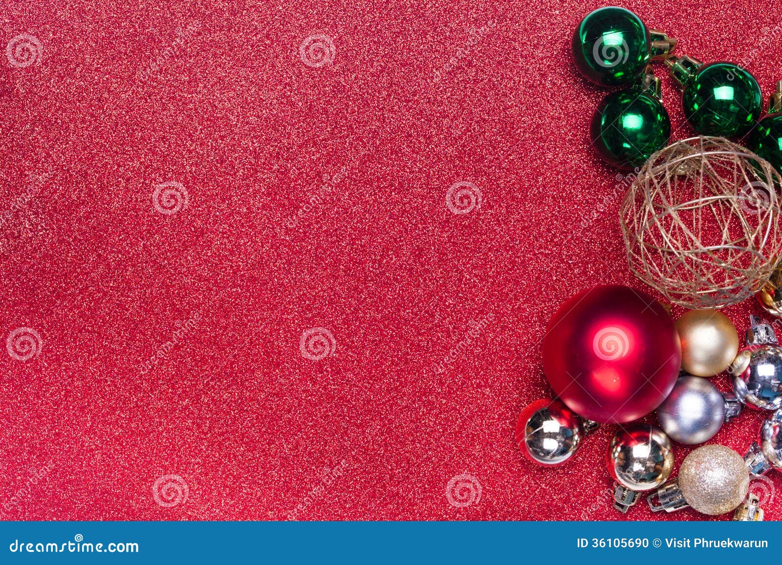 Christmas Decoration on Red Background Stock Photo Image of element, happy 36105690