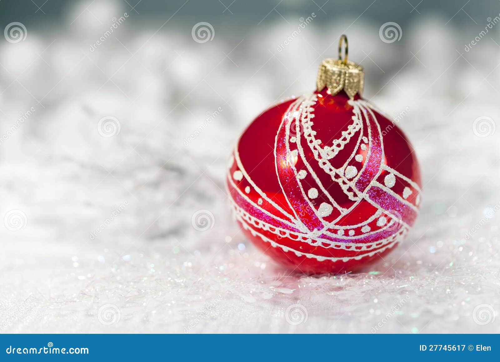 Christmas Decoration Red Ball Stock Image Image of holiday, abstract