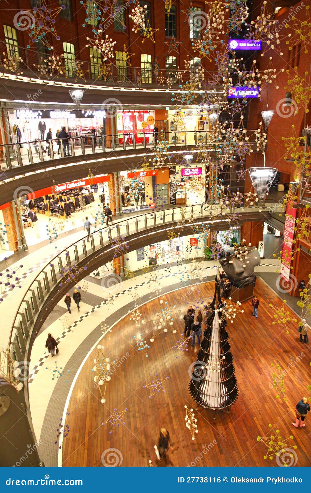 Christmas Decoration in Shopping Mall Editorial Photo  Image of center