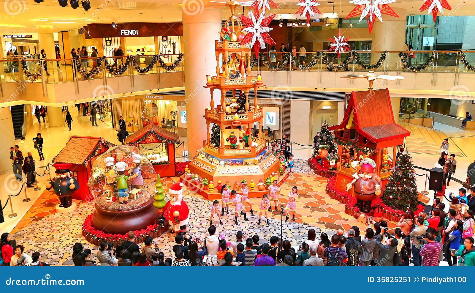 Christmas Decoration  At Shopping  Mall Editorial Photo 