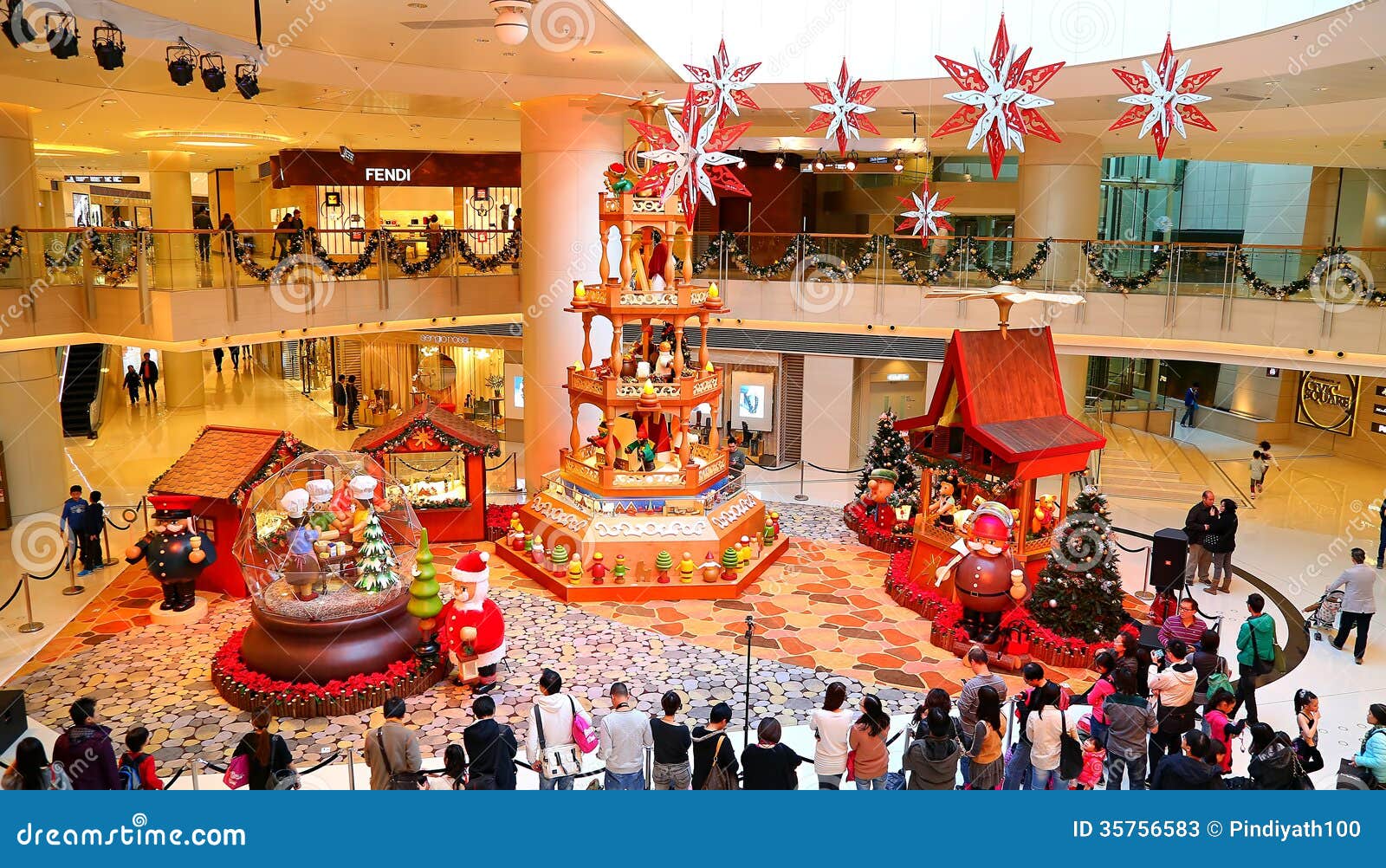 Christmas Decoration  At Shopping  Mall Editorial Stock 