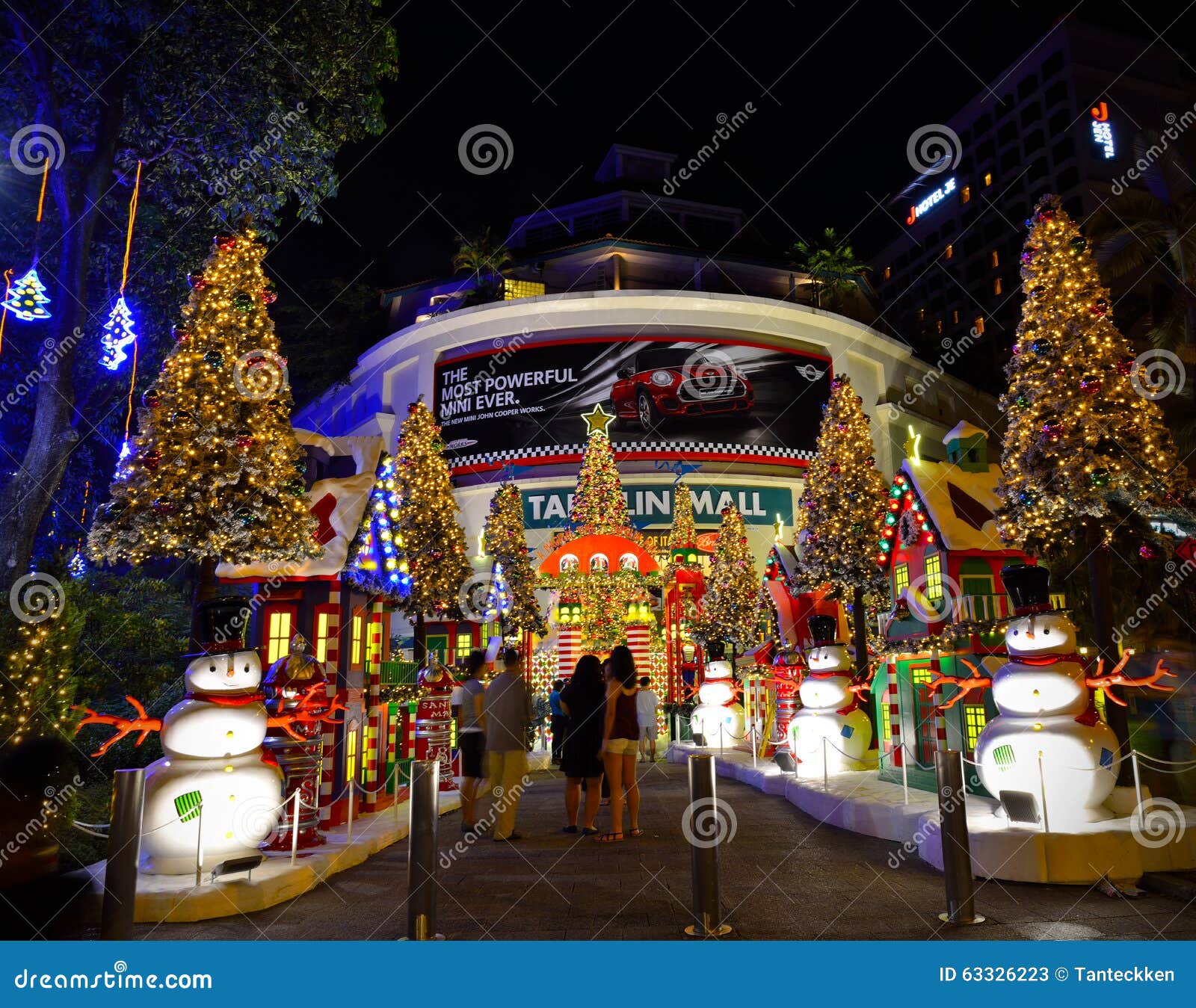 Christmas Decoration at Singapore Orchard Road Editorial Stock Photo