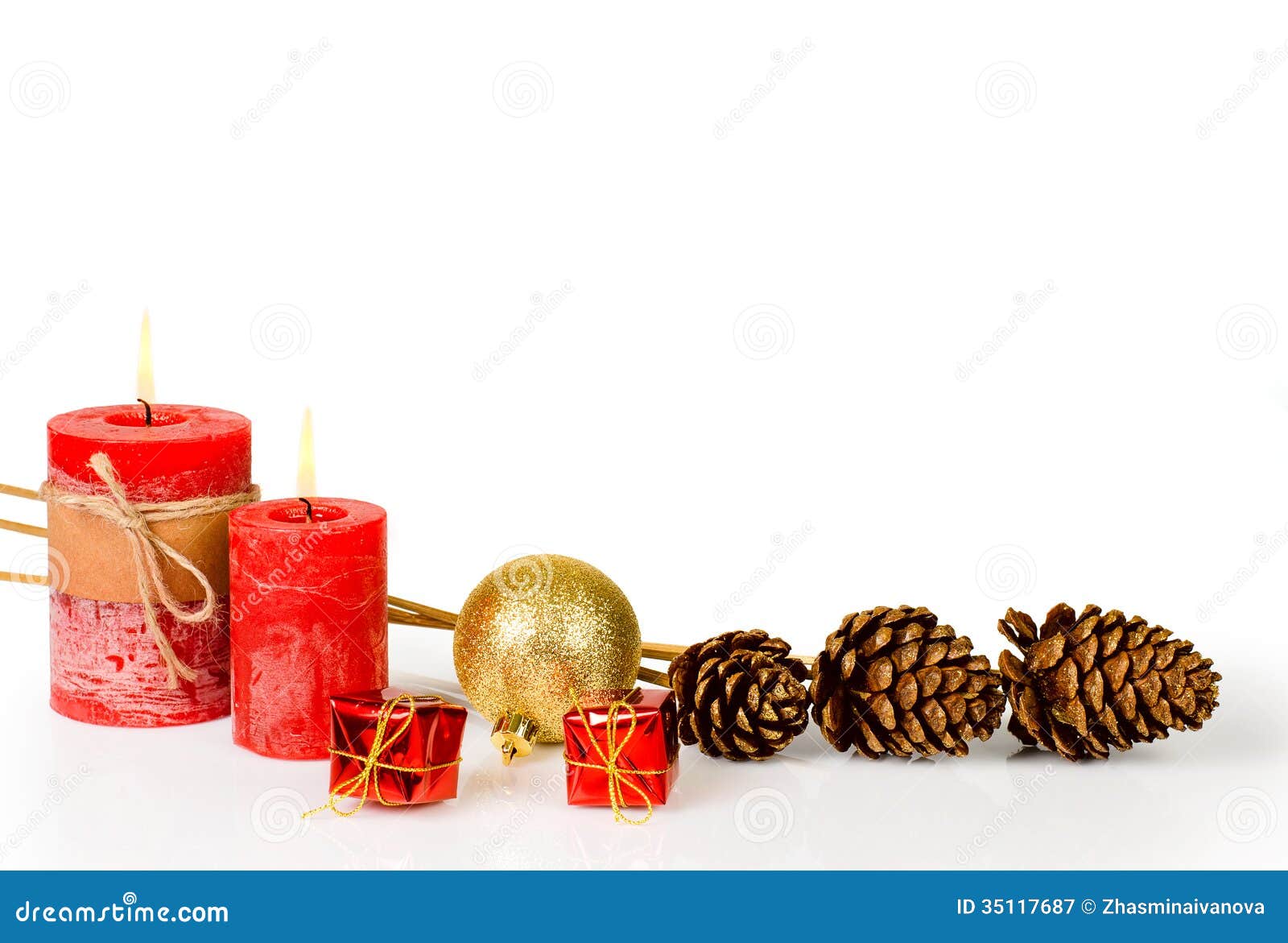 Christmas Decoration On White Background Stock Image 