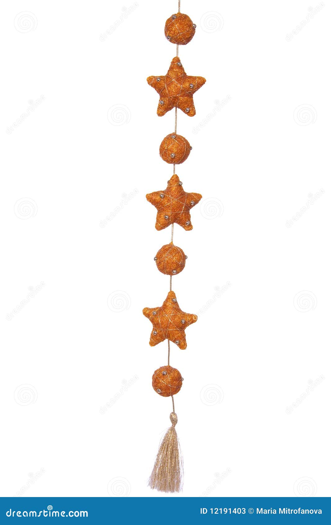 Christmas Decoration Yellow Garland Stock Image Image of seasonal