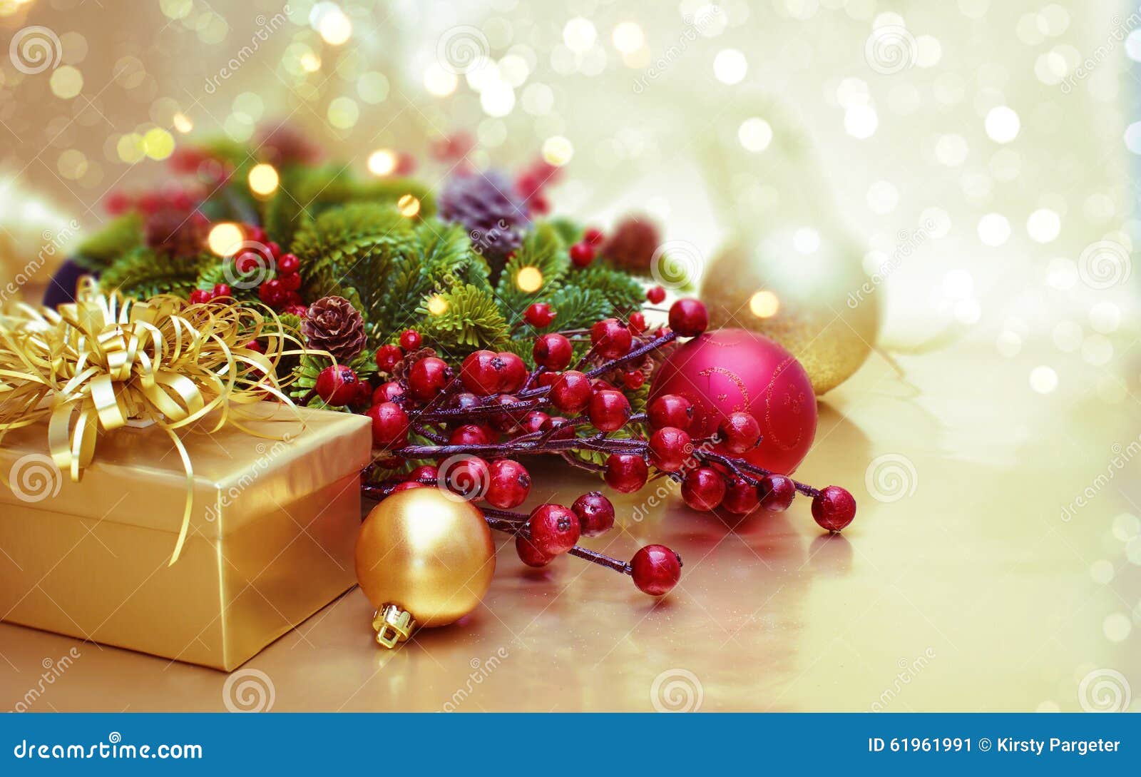 Christmas Decorations Background Stock Image - Image of xmas, baubles ...