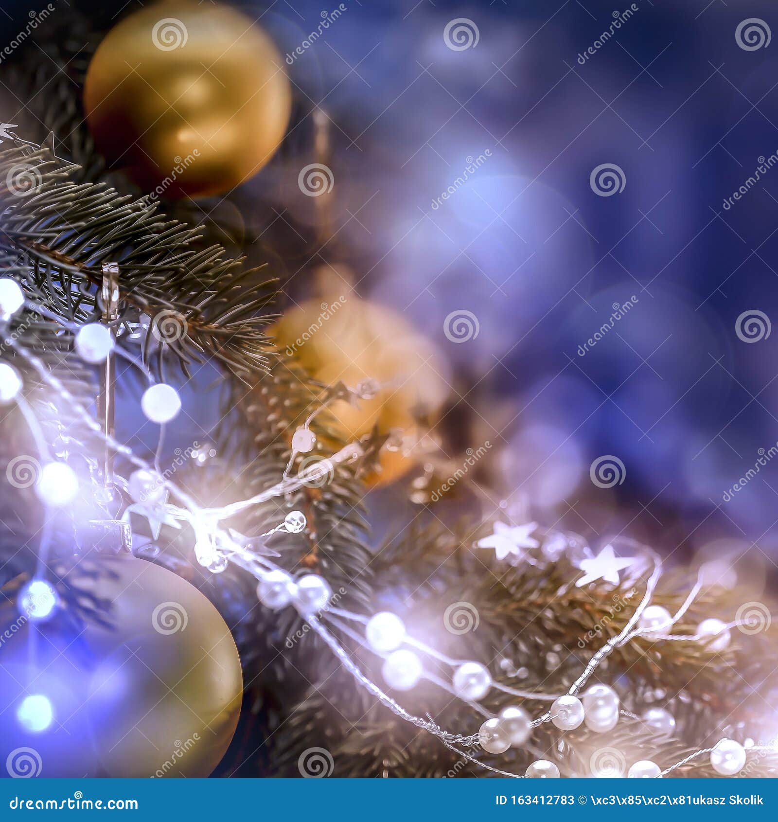 Christmas Decorations in Bright Shimmering and Shiny Colors with ...